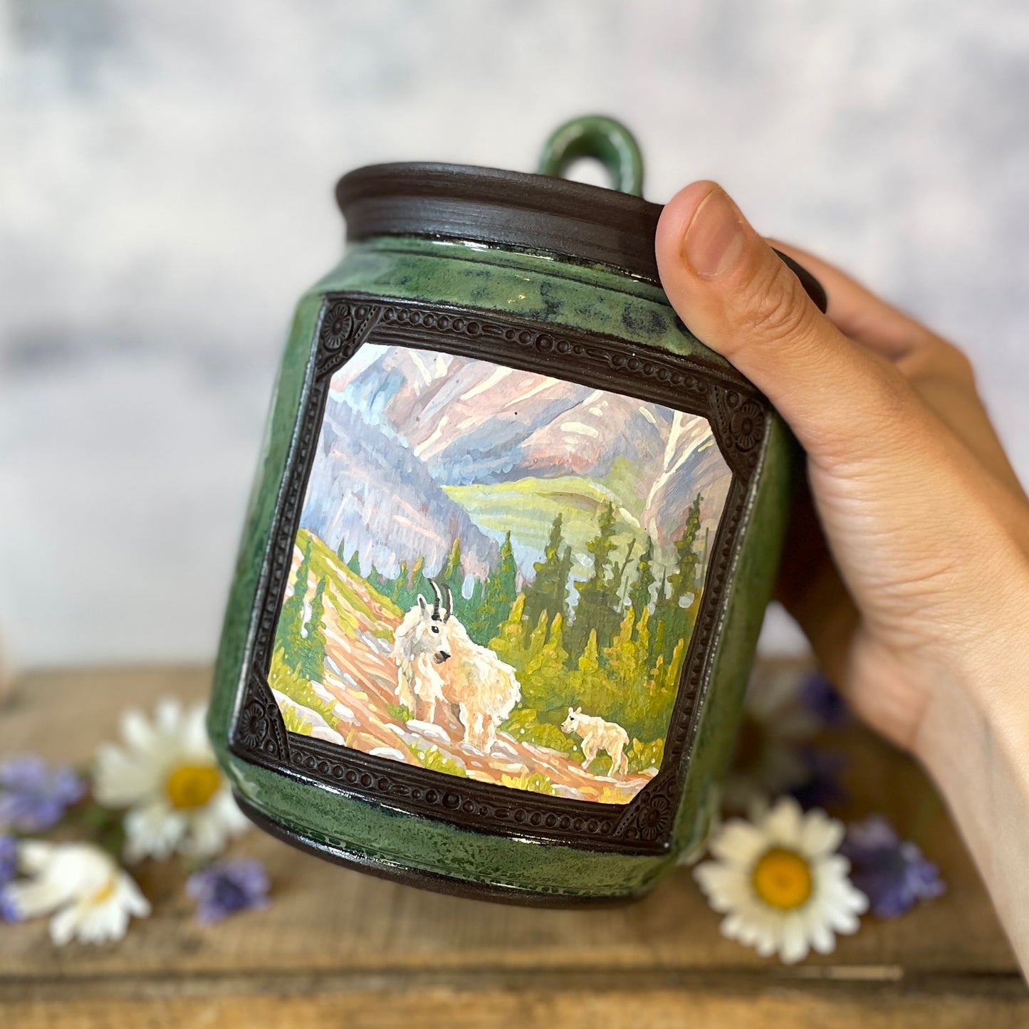 55. 35oz. Mountain Goat Jar
