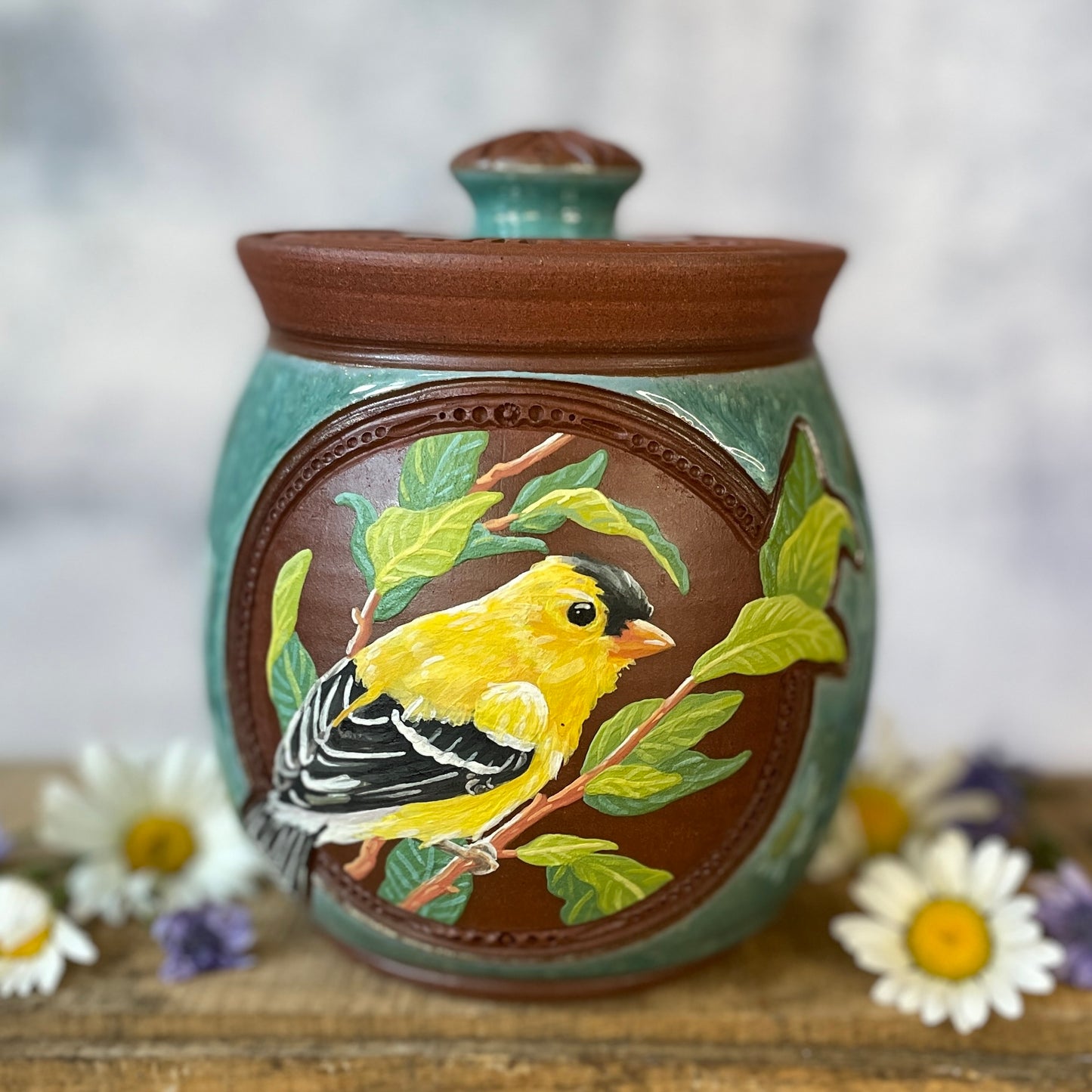 56. 34oz. Goldfinch Jar
