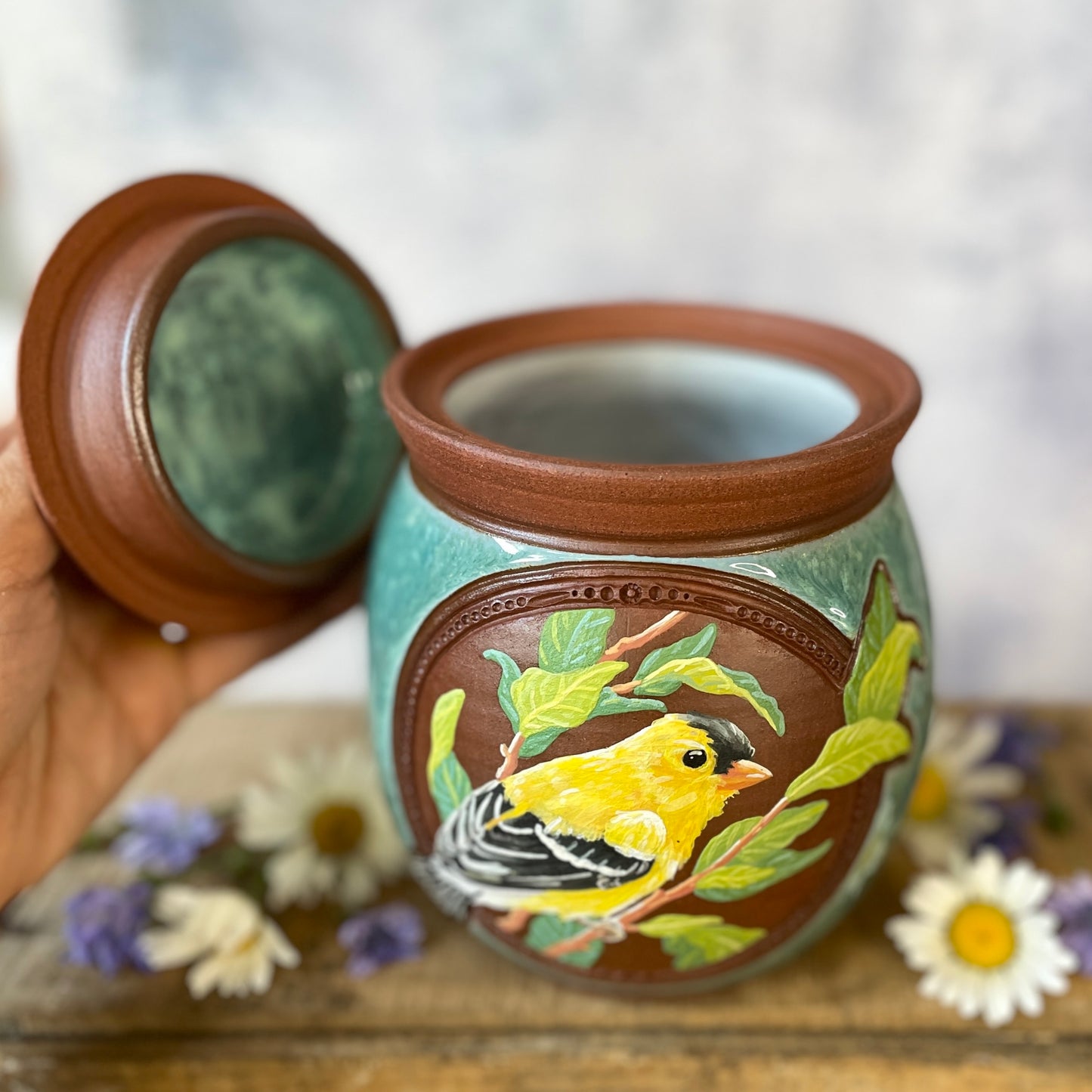 56. 34oz. Goldfinch Jar