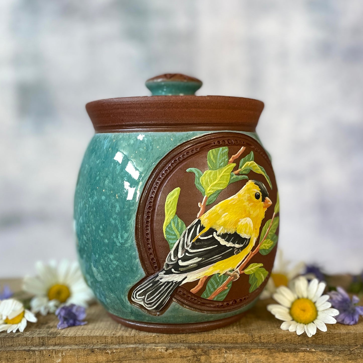 56. 34oz. Goldfinch Jar