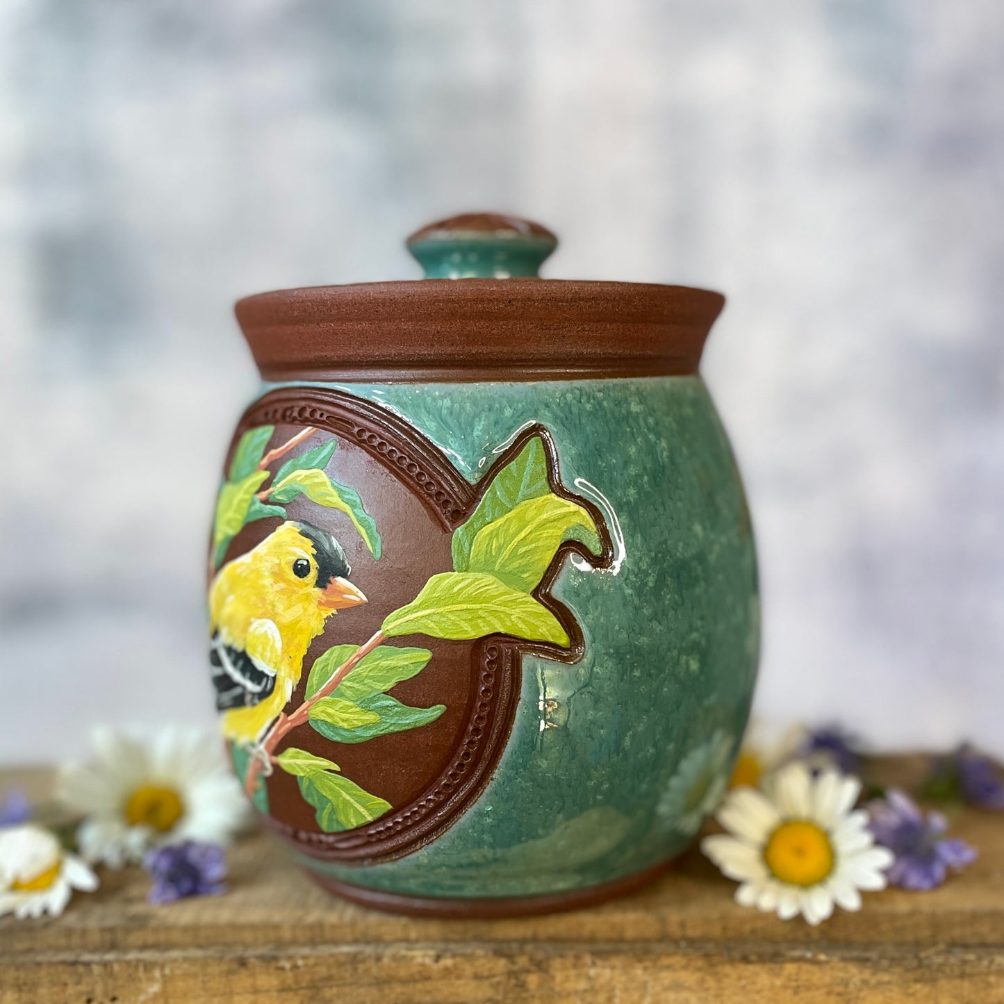 56. 34oz. Goldfinch Jar