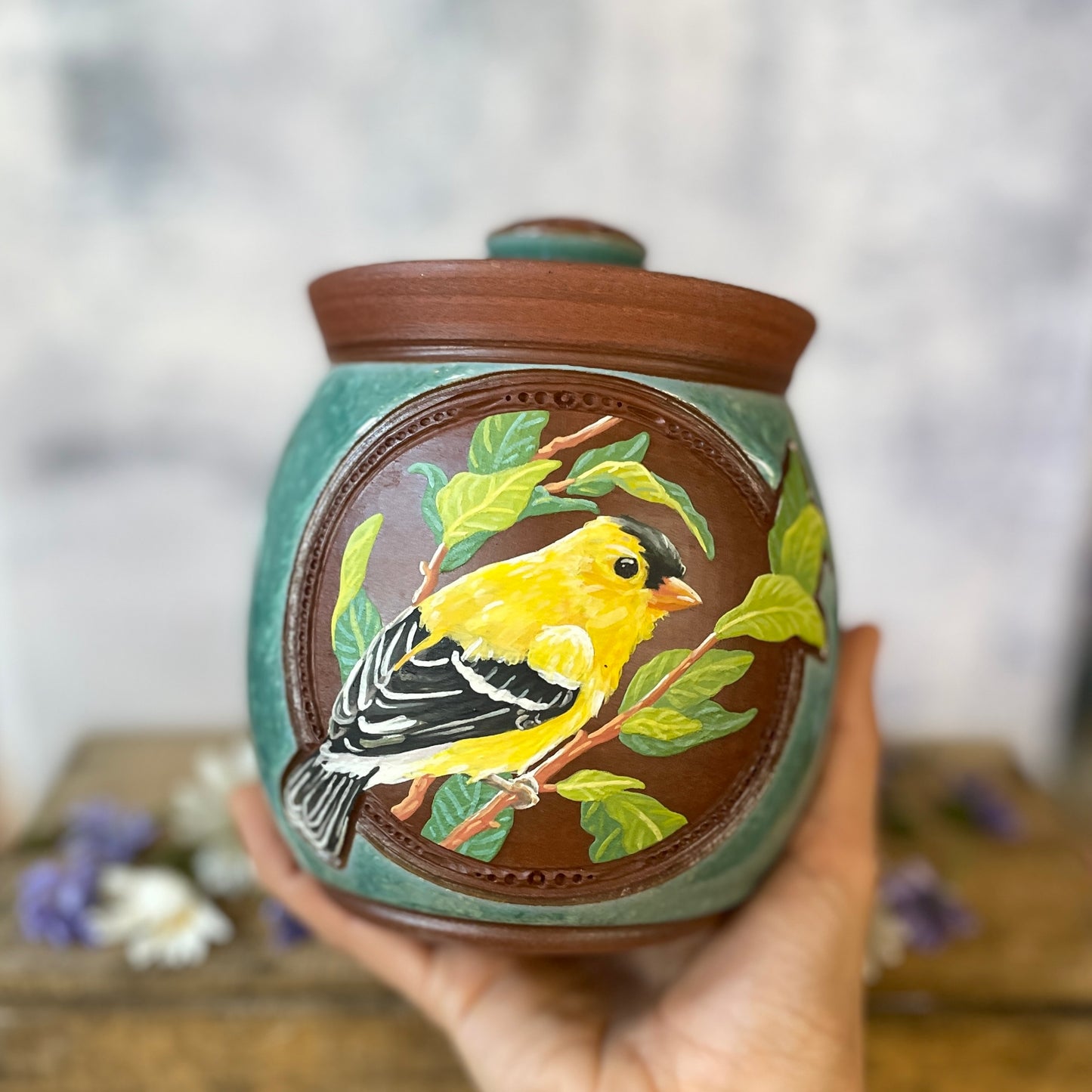56. 34oz. Goldfinch Jar