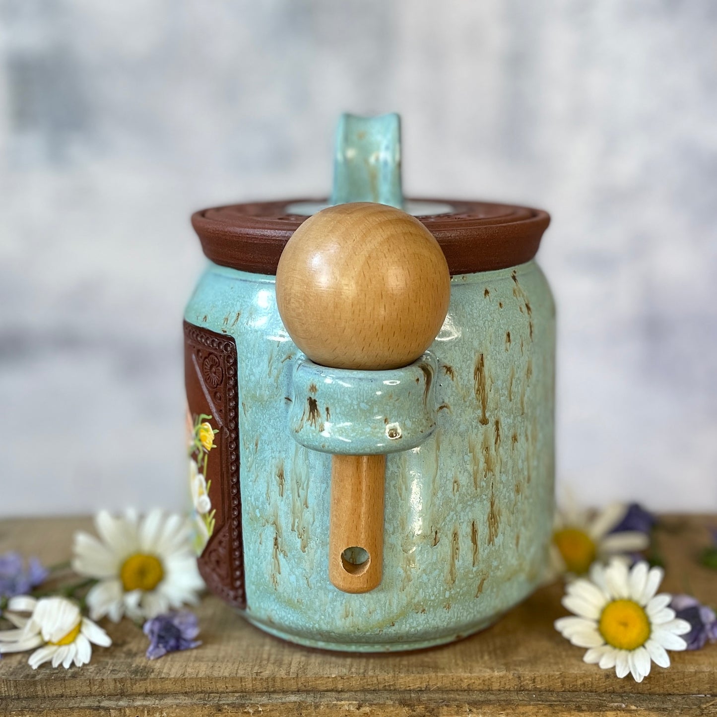 59. 34oz. Pika and Wildflower Jar