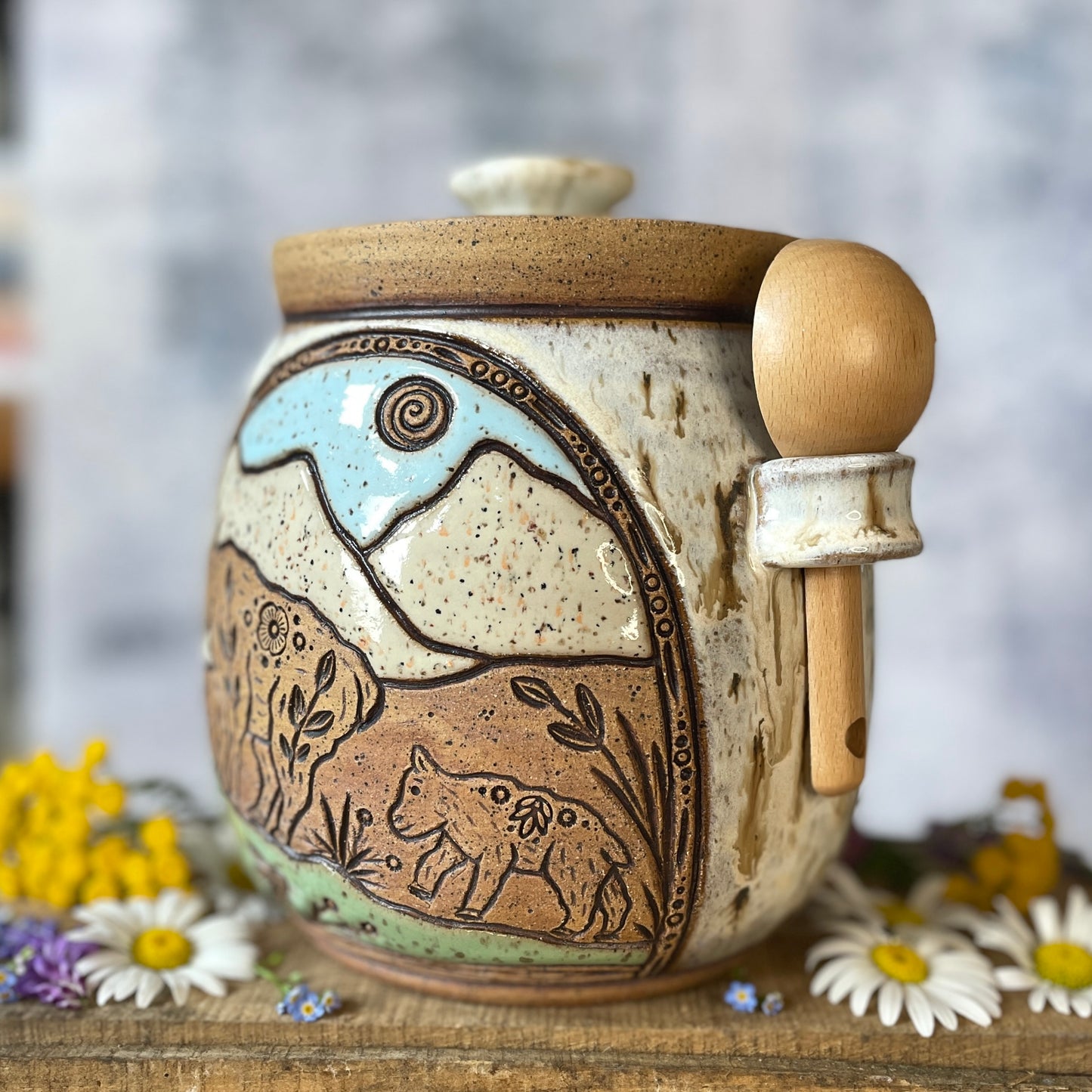 71. *Discount* 62oz. Mountain Goat Jar with Scoop