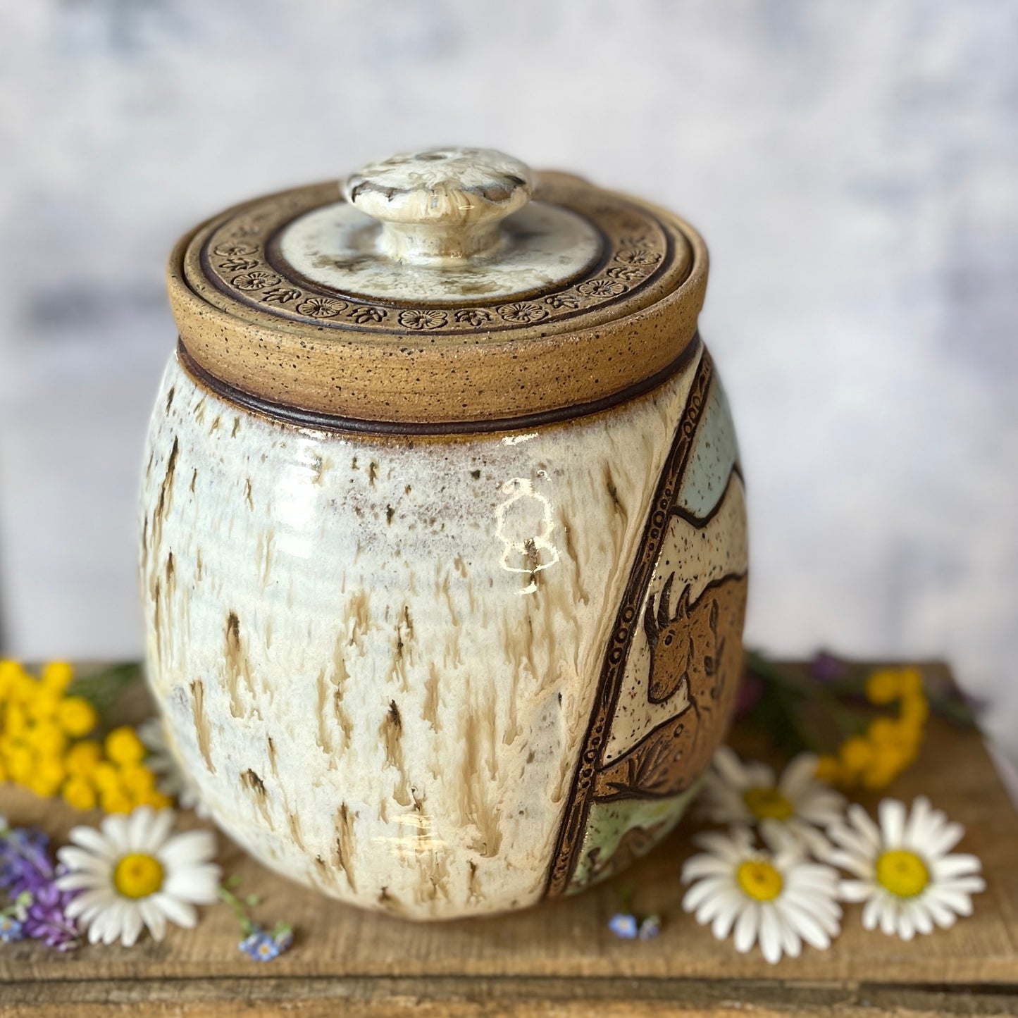 71. *Discount* 62oz. Mountain Goat Jar with Scoop