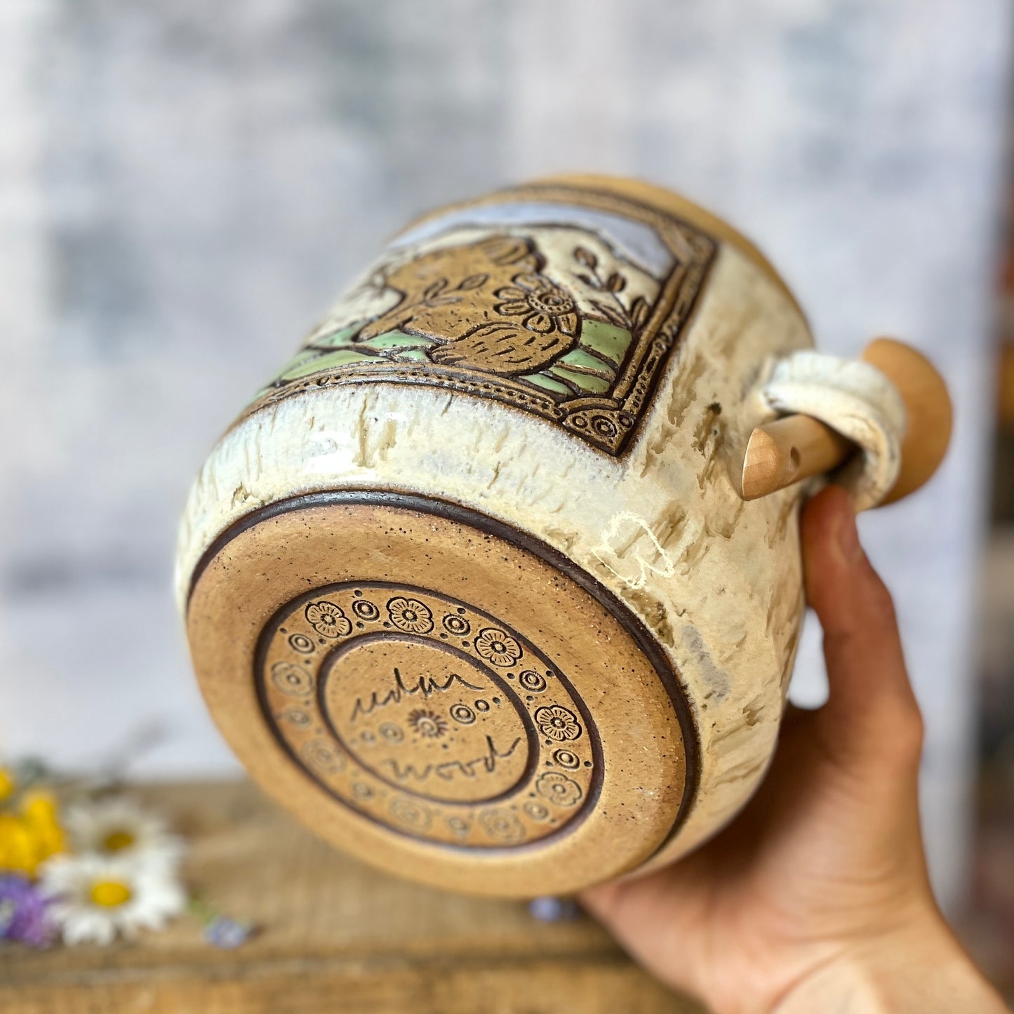 72. 60oz. Pika and Wildflower Jar with Scoop