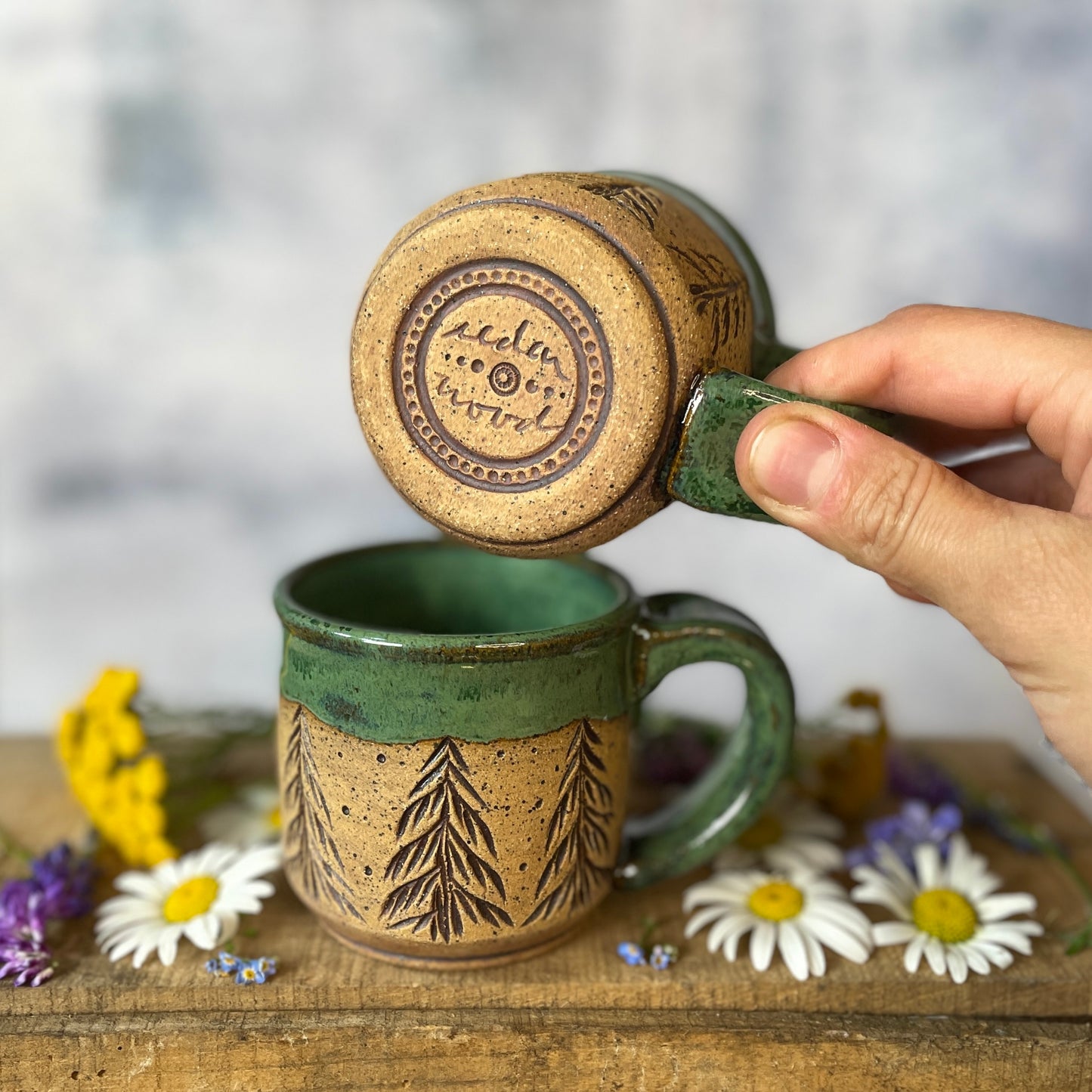 76. Set of Two 5oz. Forest Mini Mugs