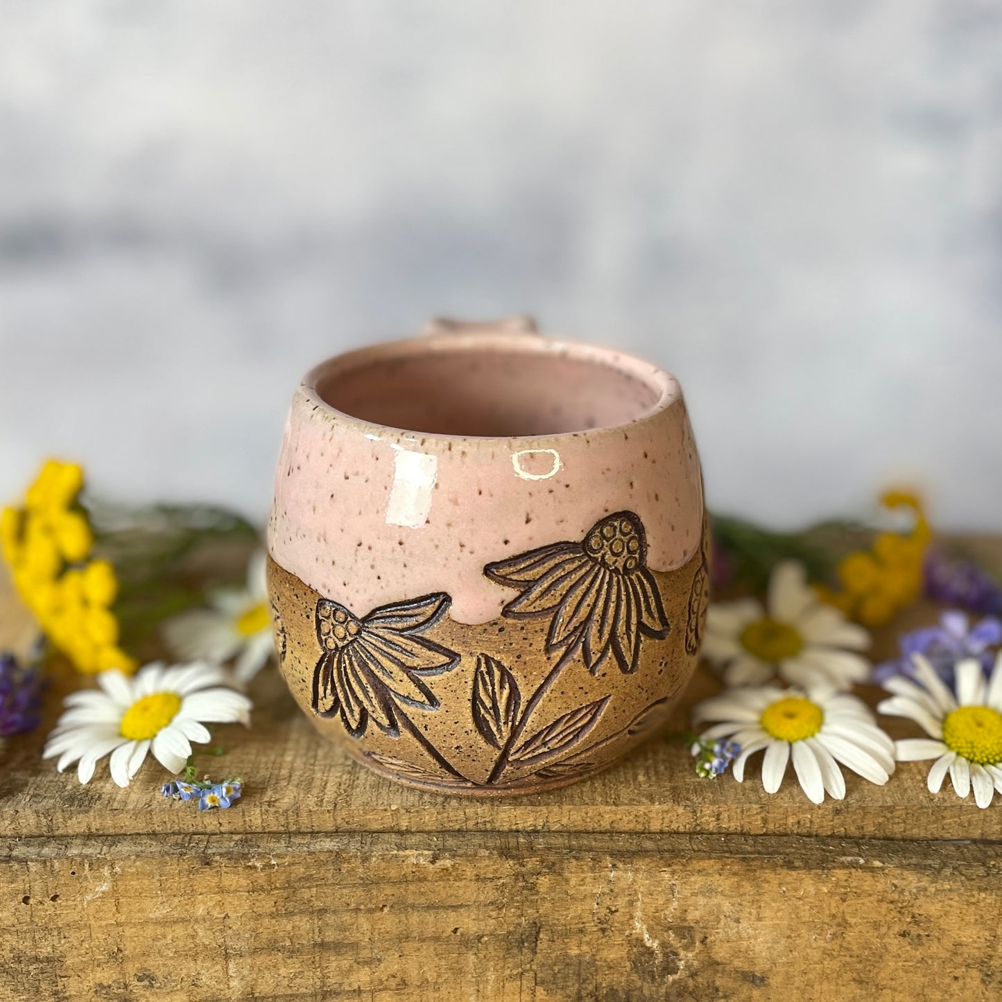 79. 6oz. Butterfly and Wildflower Mini Mug