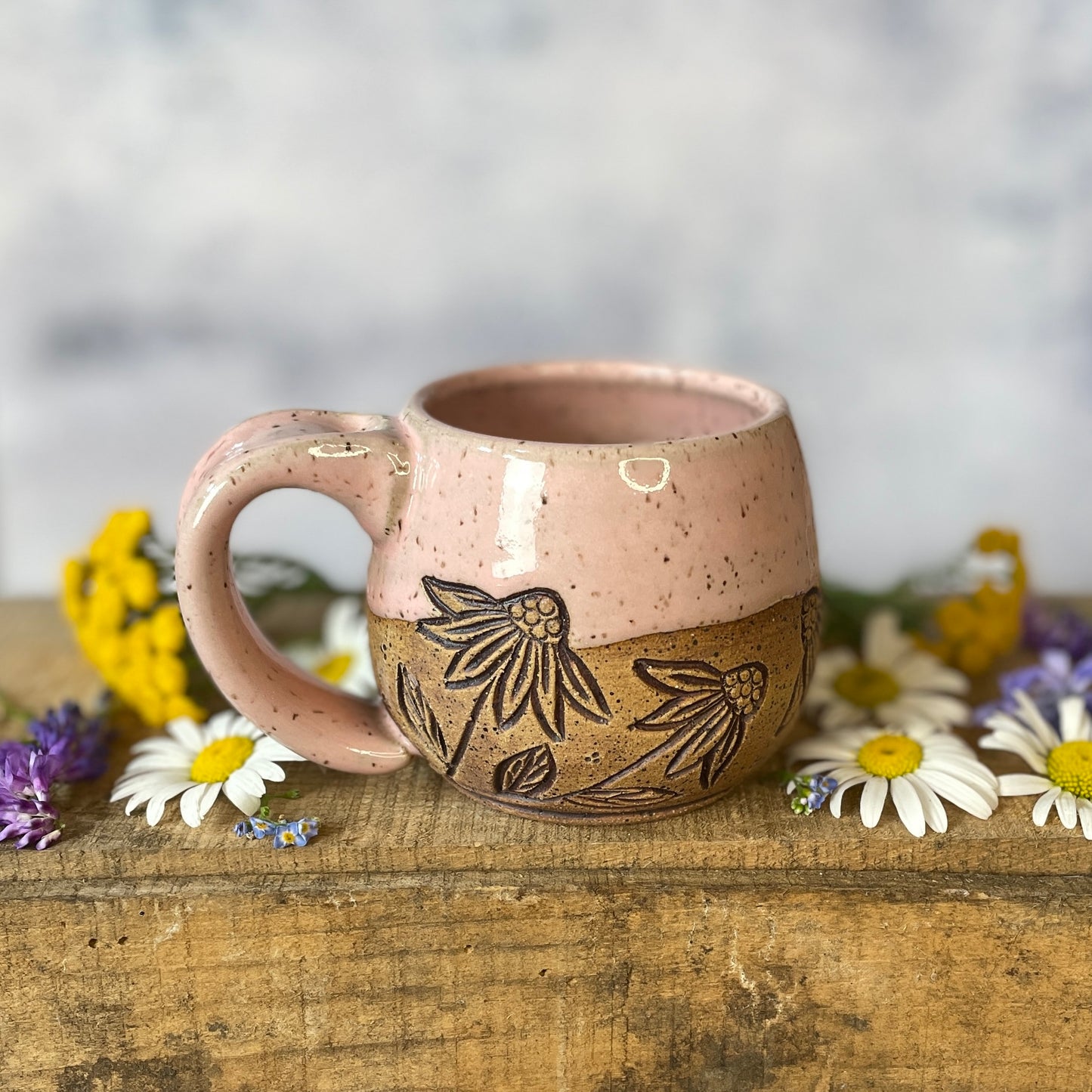 79. 6oz. Butterfly and Wildflower Mini Mug
