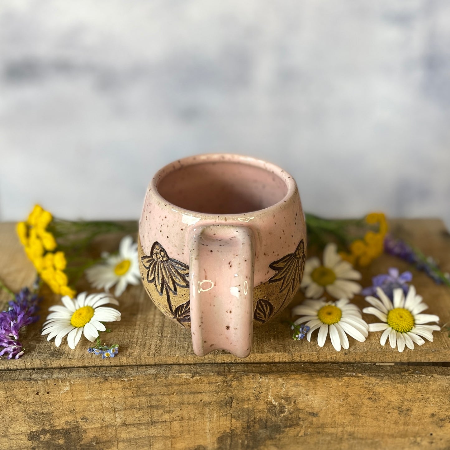 79. 6oz. Butterfly and Wildflower Mini Mug