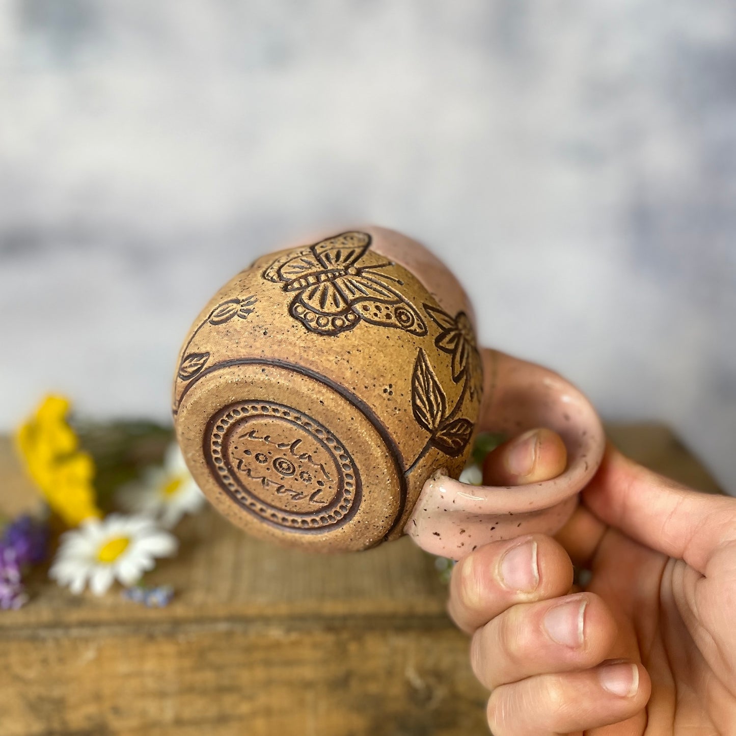 79. 6oz. Butterfly and Wildflower Mini Mug