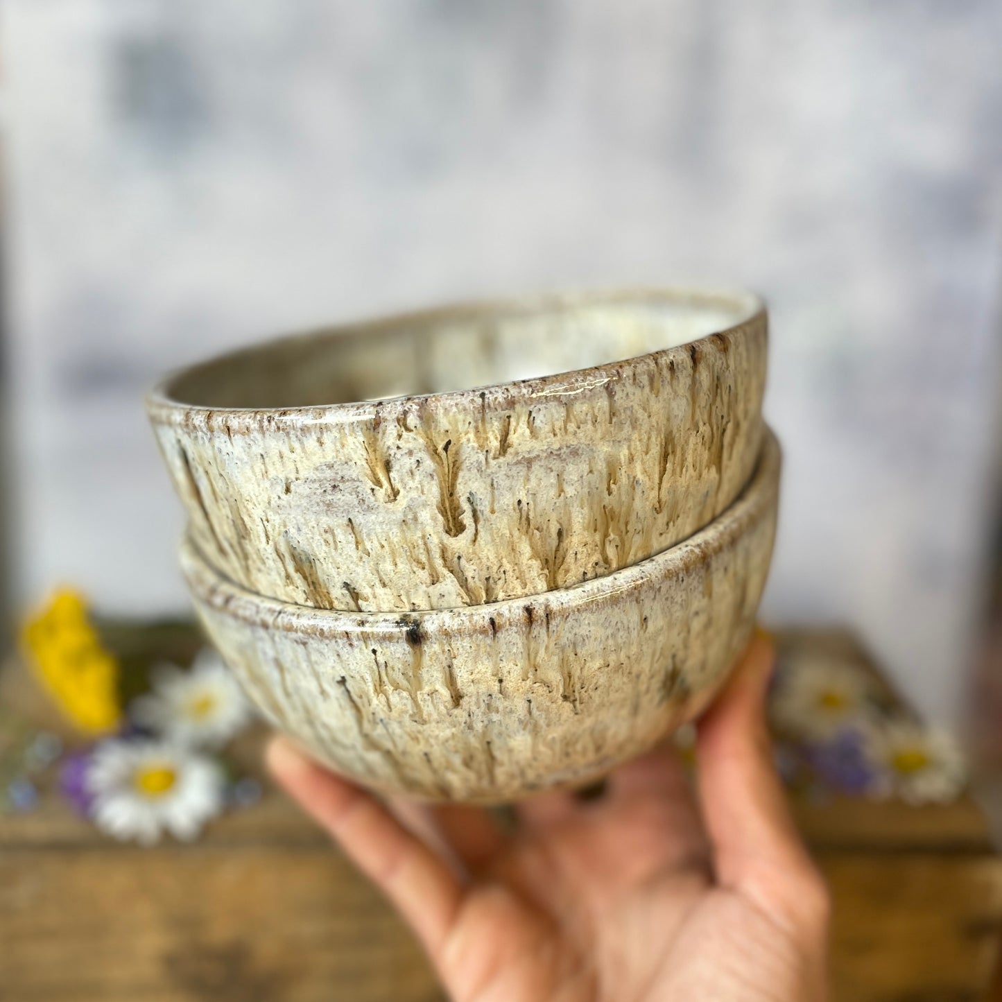 87. Set Of Two 2.5"x5.5" Classic Glazed Bowls