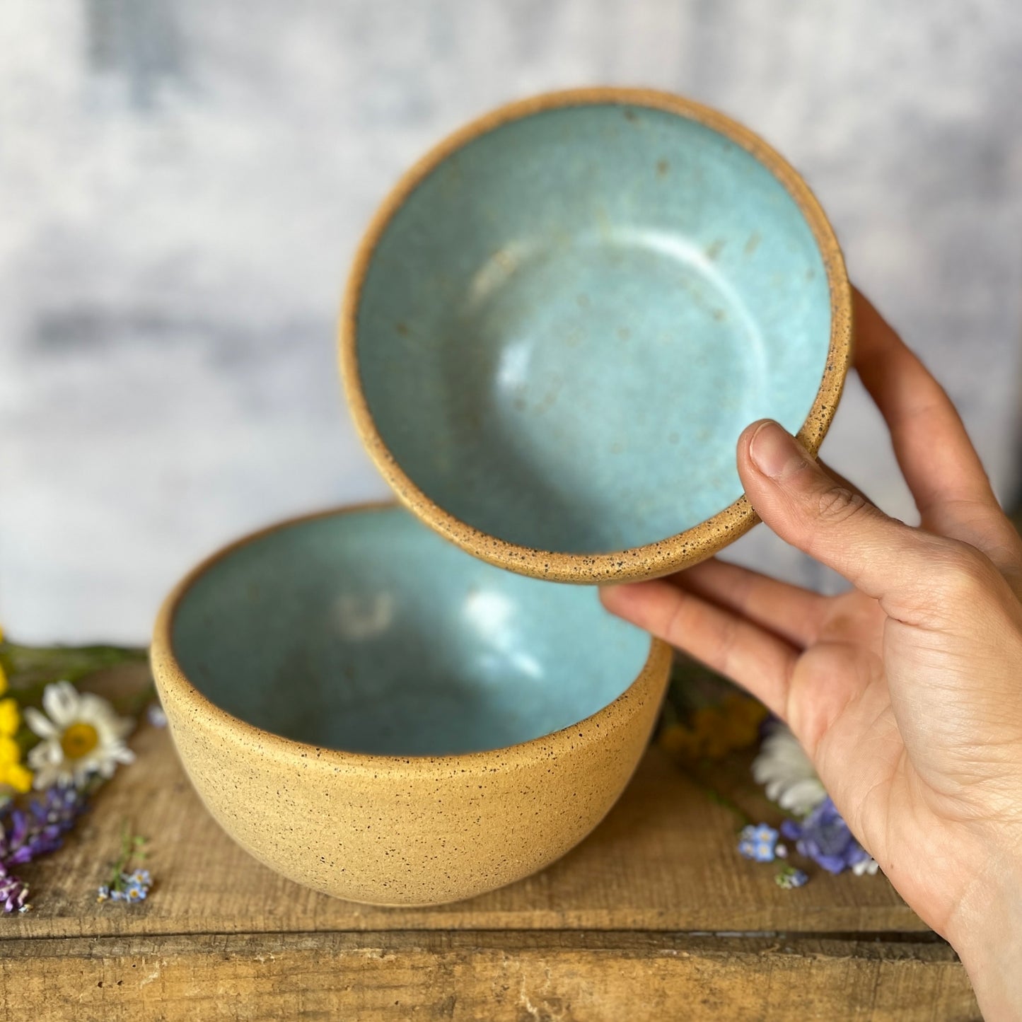 88. Set of Two 2.5x5.5 Classic Glazed Bowls