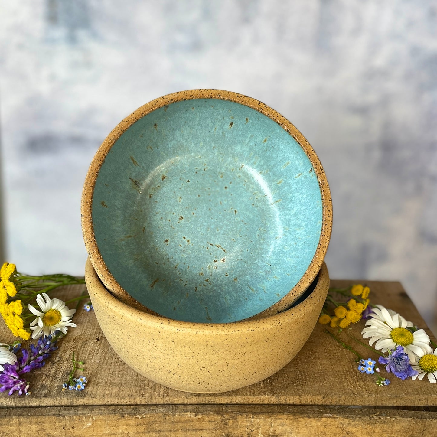 88. Set of Two 2.5x5.5 Classic Glazed Bowls