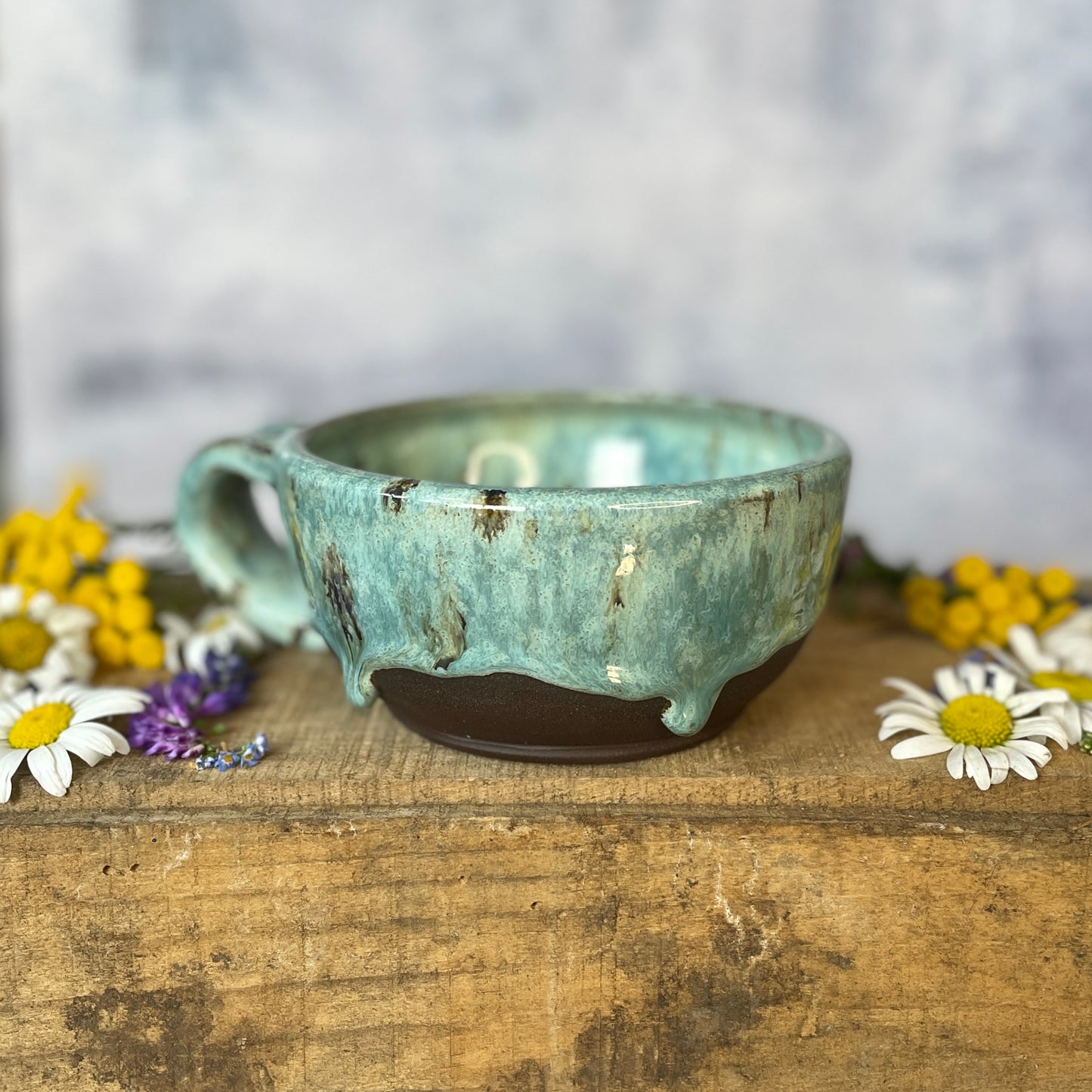 95. 11oz. Drippy Glazed Capuccino Mug *Discount for drip*