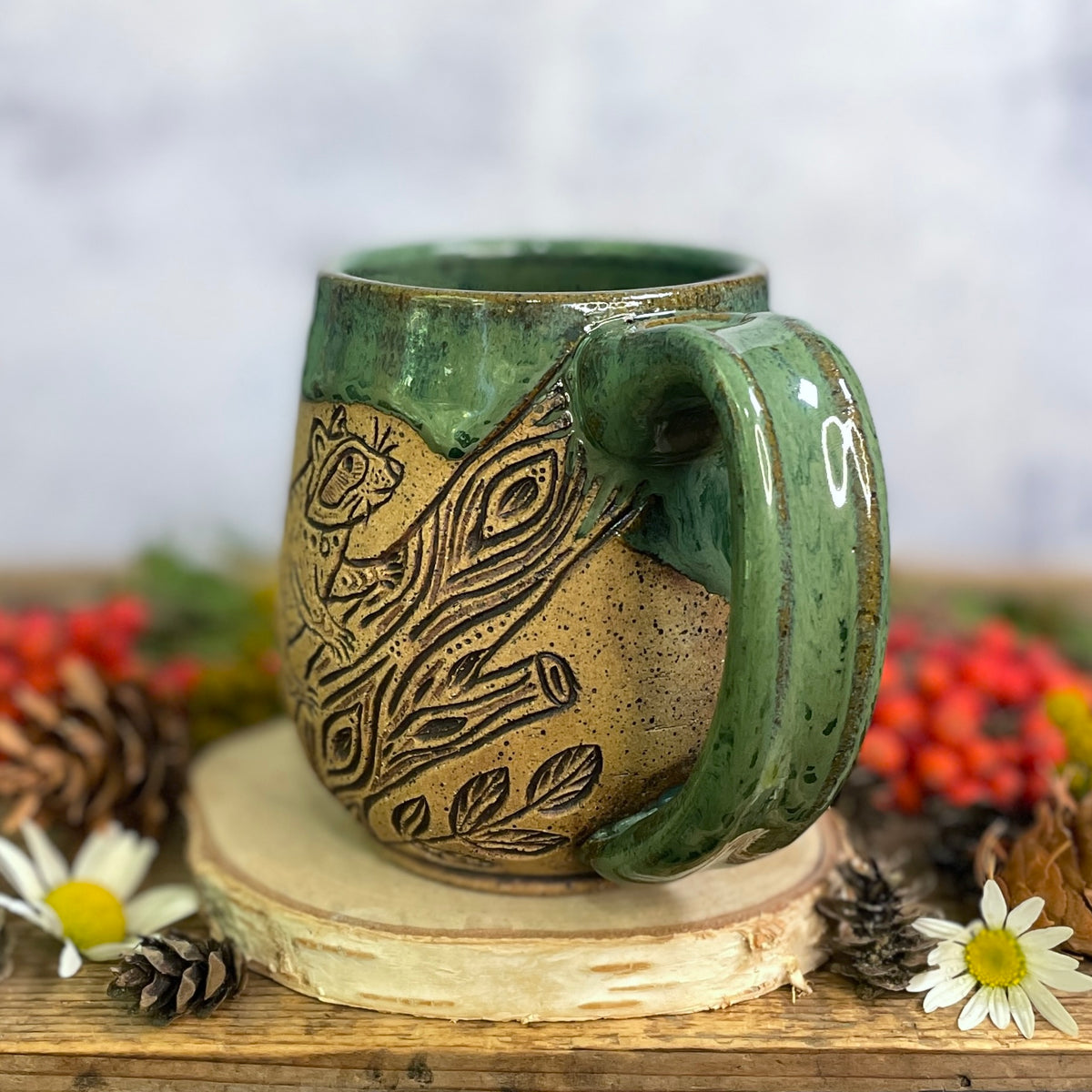 18. 17oz. Raccoon Mug