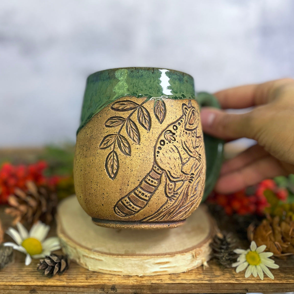 18. 17oz. Raccoon Mug