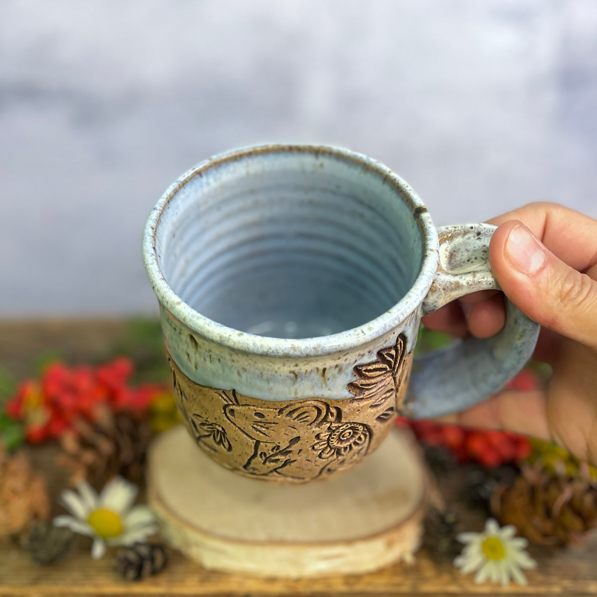 22. 15oz. Pika and Wildflower Mug