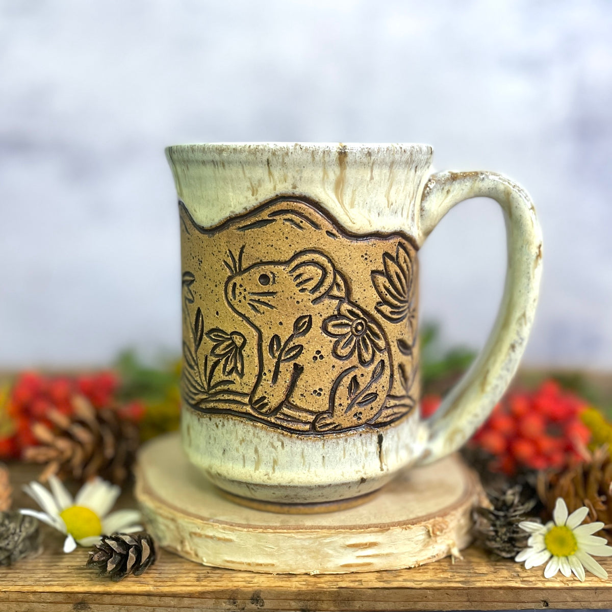 25. 16oz. Pika and Wildflower Mug