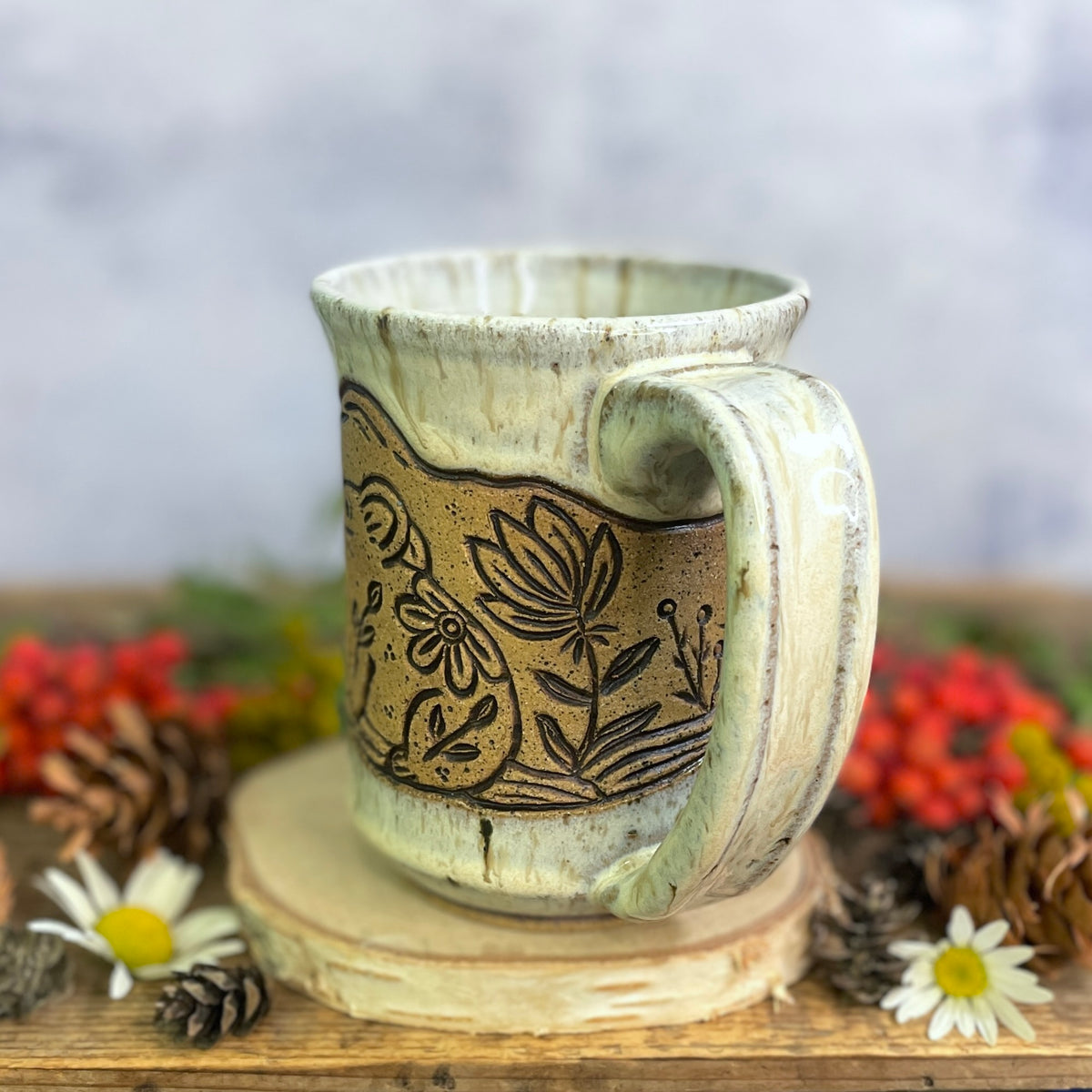 25. 16oz. Pika and Wildflower Mug