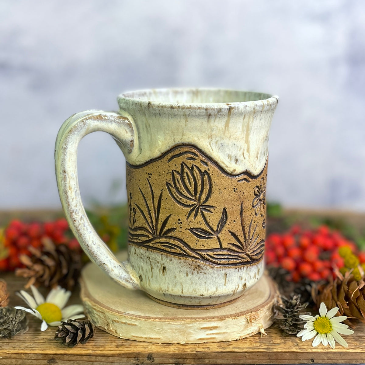 25. 16oz. Pika and Wildflower Mug