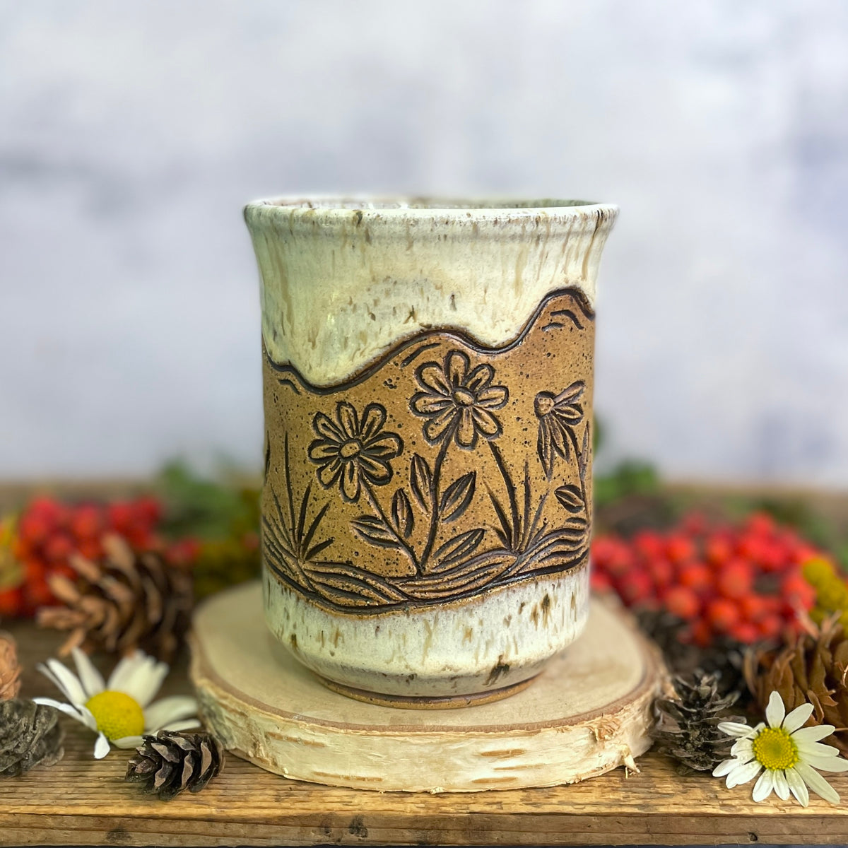 25. 16oz. Pika and Wildflower Mug