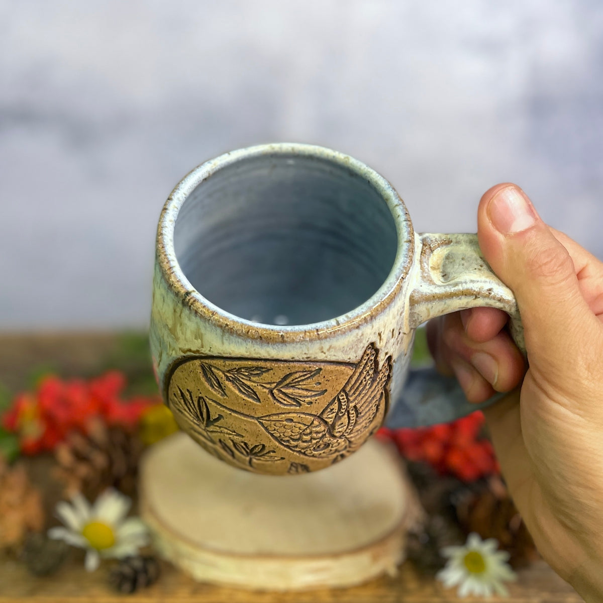 26. 18oz. Hummingbird and Wildflower Mug