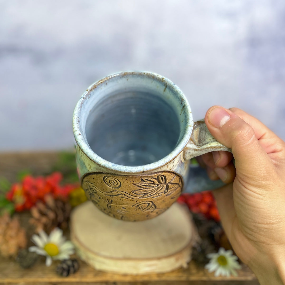 27. 18oz. Pika and Wildflower Mug