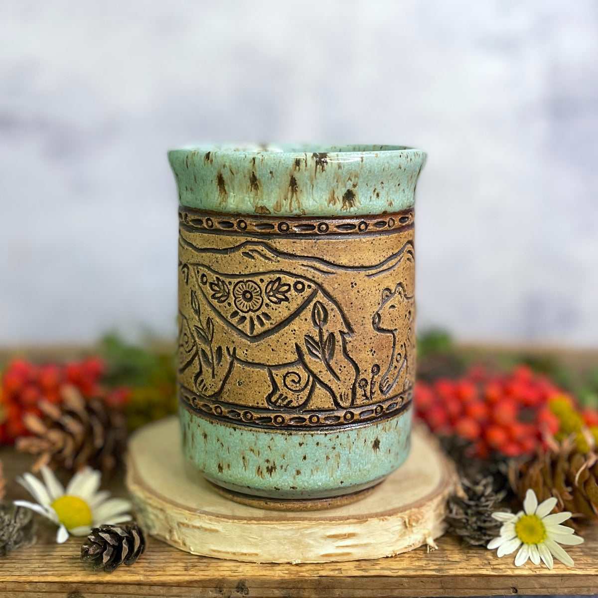 28. 16oz. Bear and Cub Mug