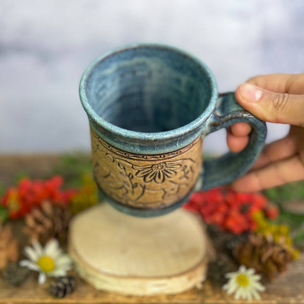 30. 16oz. Bear with Cubs and Huckleberries Mug