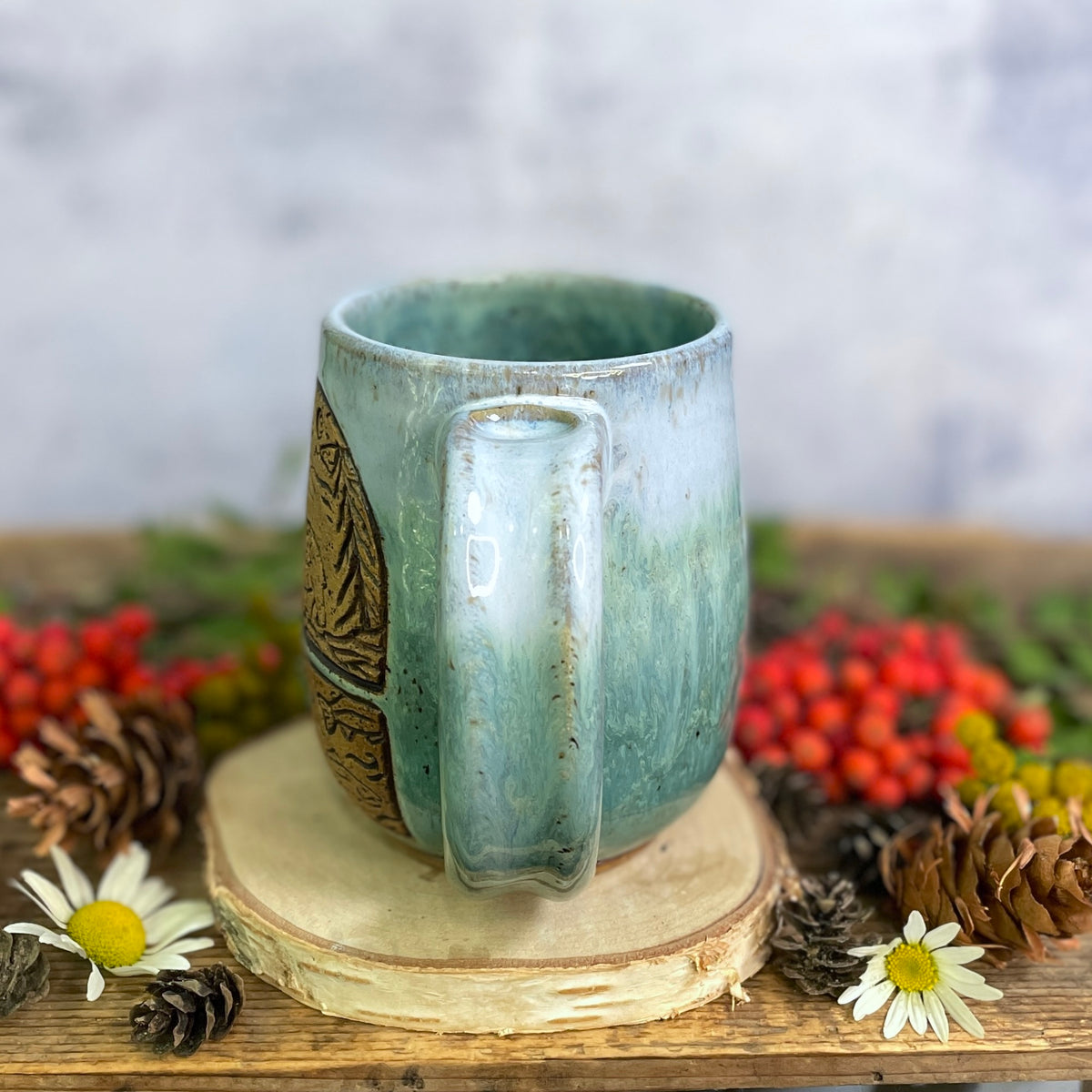 32. 17oz. Bear and Salmon Mug