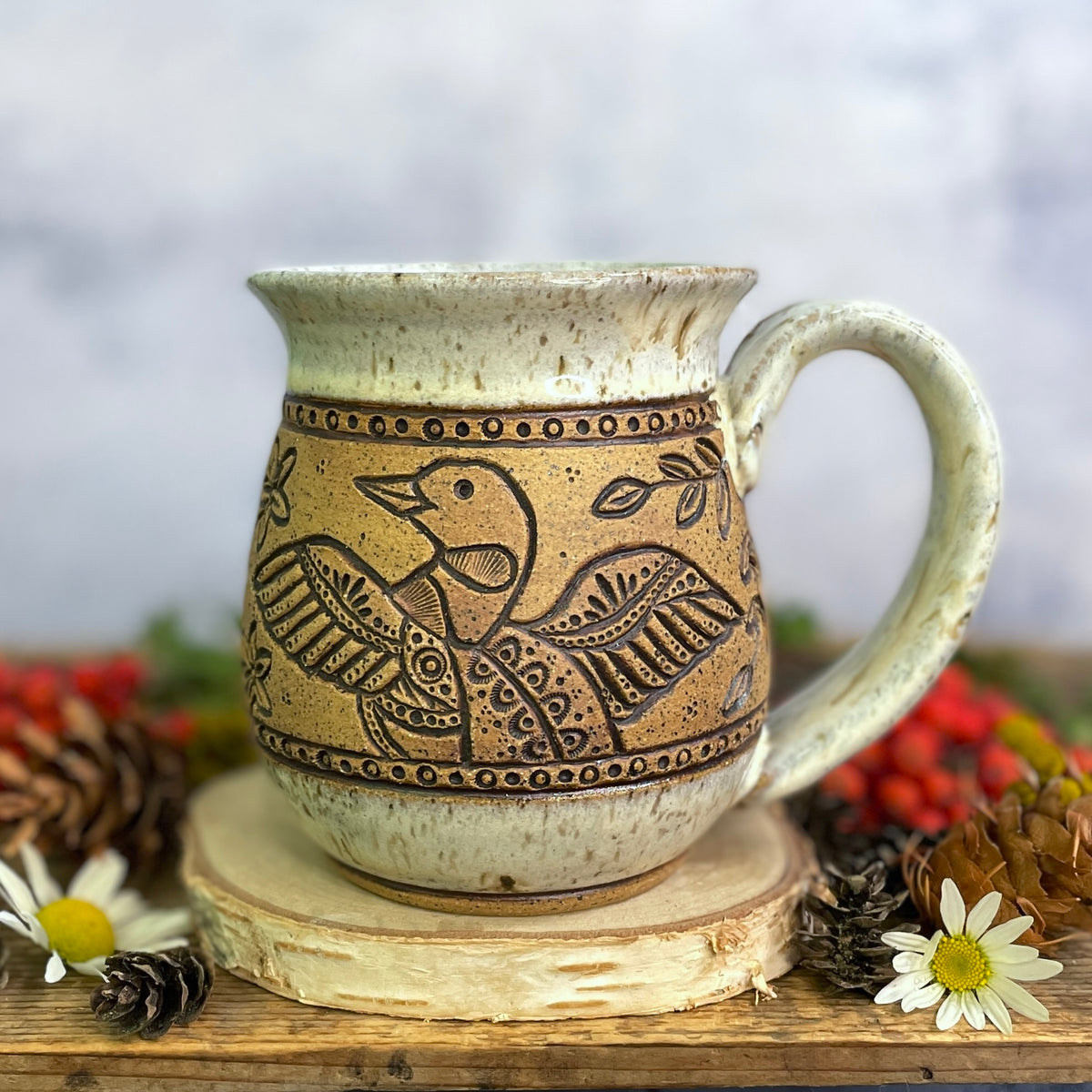 39. 18oz. Loon and Marsh Plants Mug