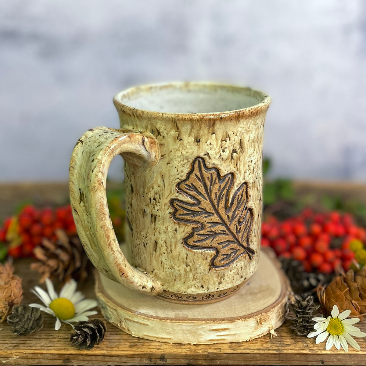 42. 16oz. Oak and Acorn Mug
