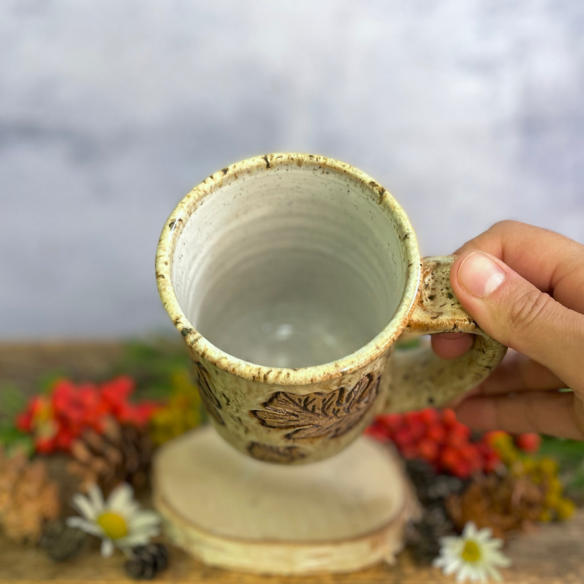 42. 16oz. Oak and Acorn Mug