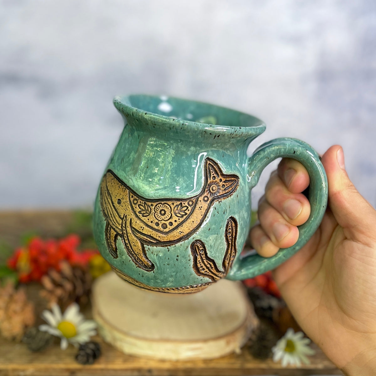 49. 18oz. Pair of Humpback Whales Mug