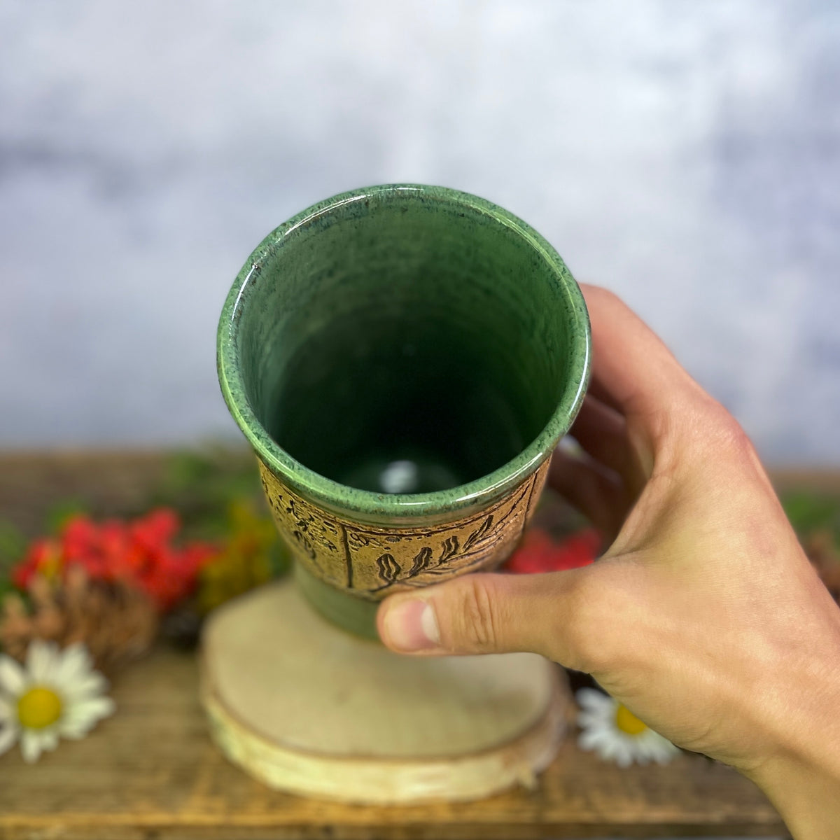 50. 17oz. Forest Creatures Tiled Travel Tumbler
