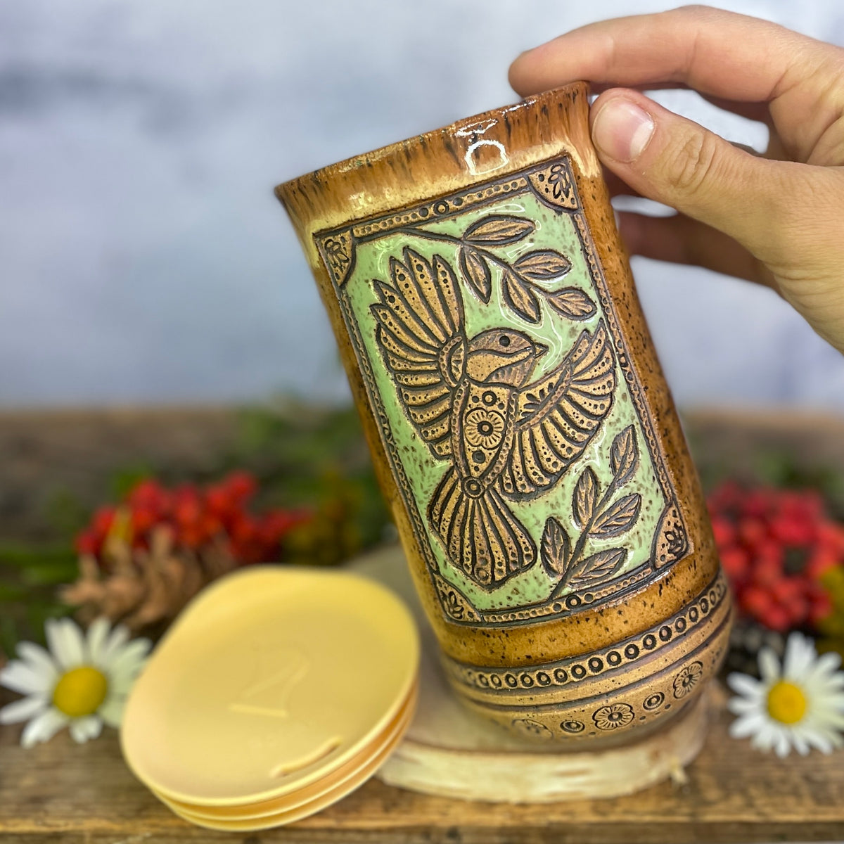 52. 18oz. Chickadee Travel Tumbler