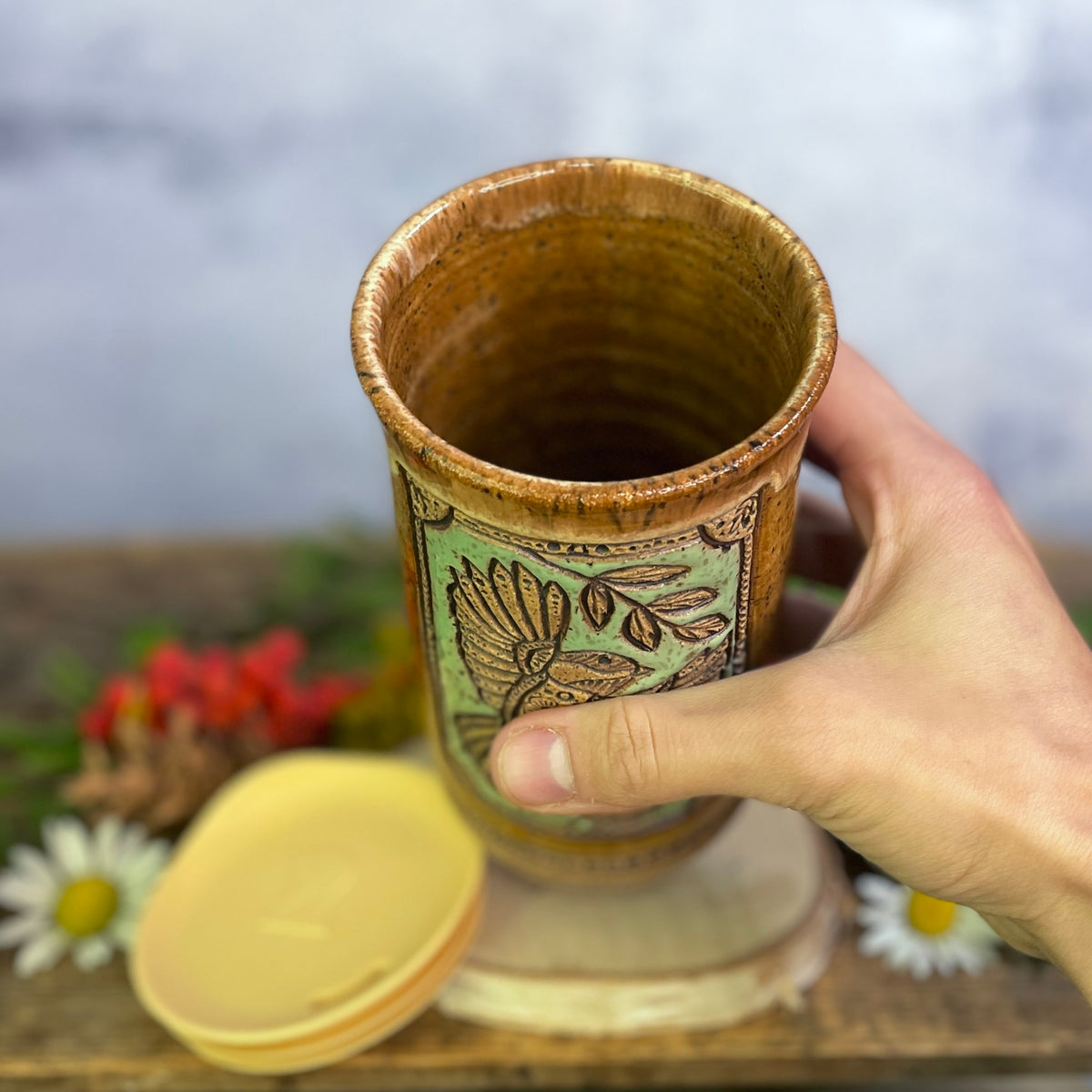 52. 18oz. Chickadee Travel Tumbler