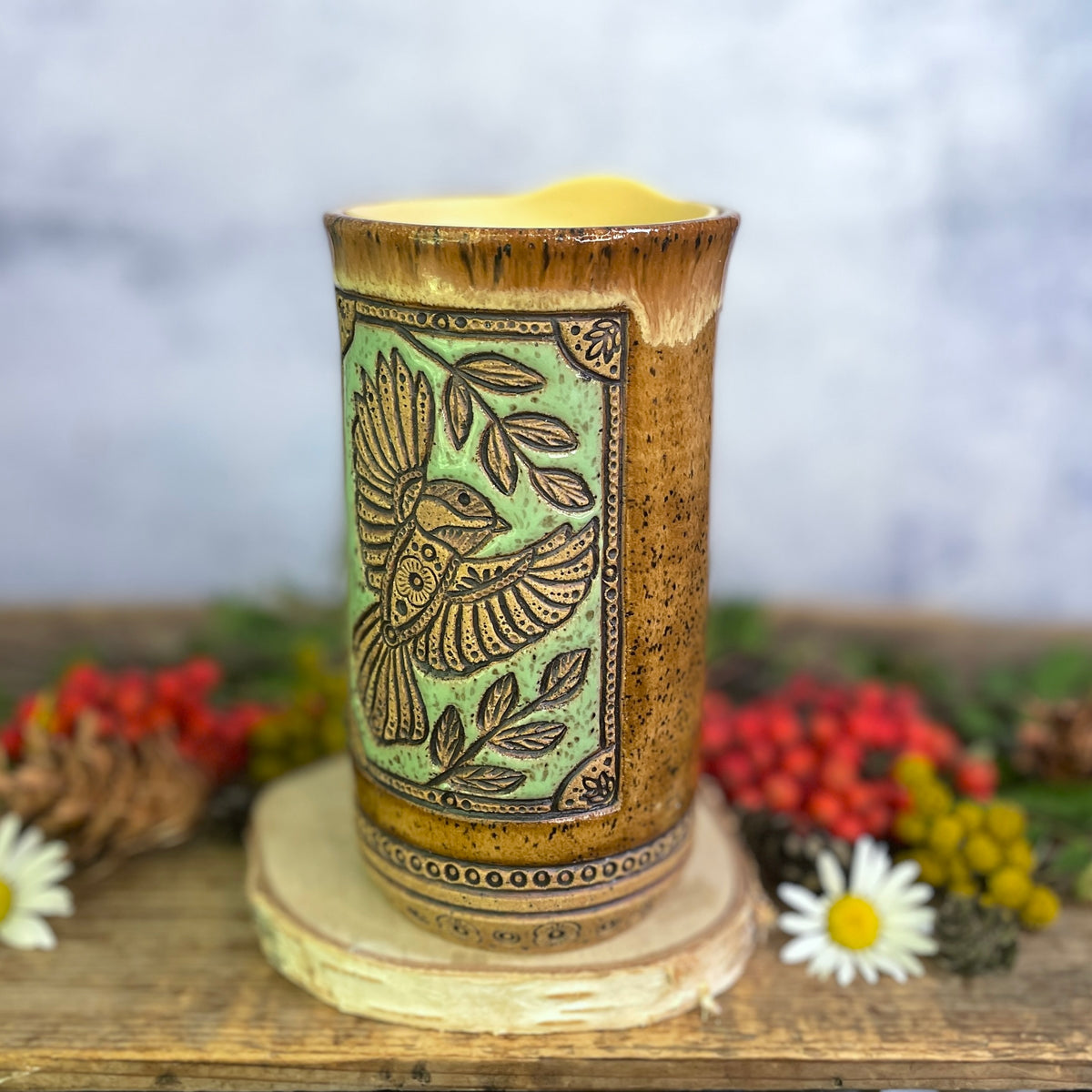 52. 18oz. Chickadee Travel Tumbler