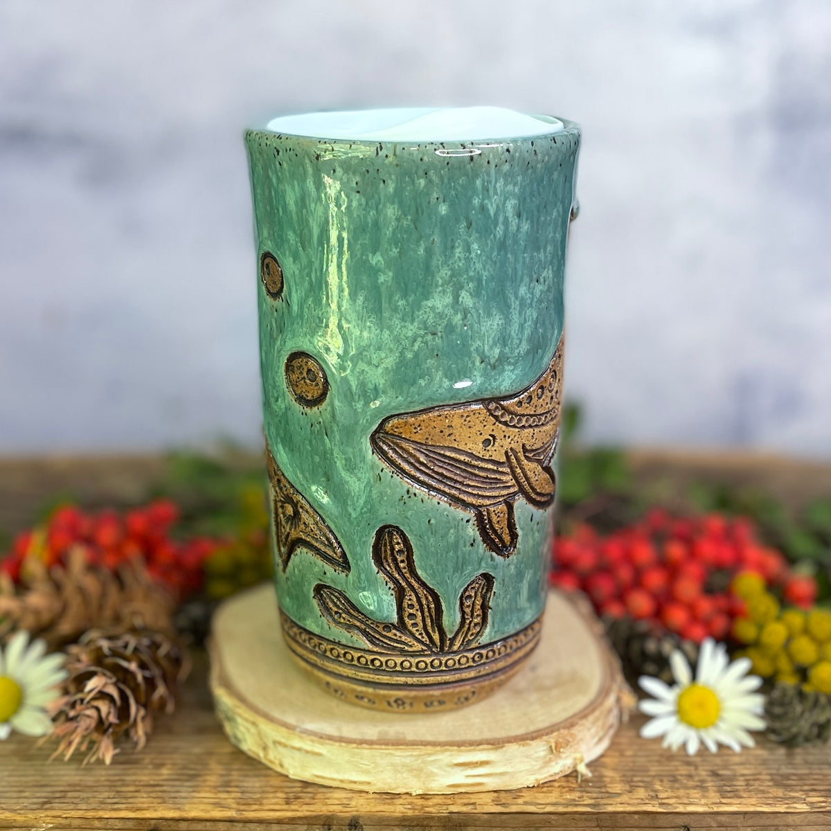 53. 18oz. Humpback Whales Travel Tumbler