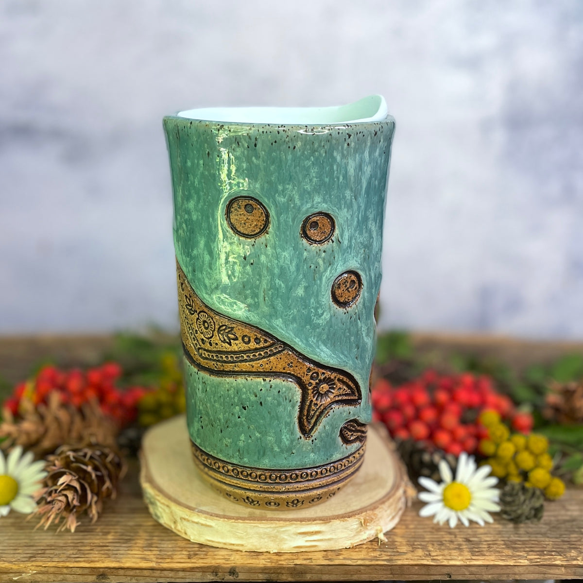 53. 18oz. Humpback Whales Travel Tumbler