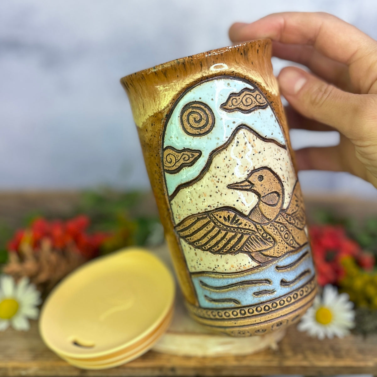 55. 18oz. Loon Travel Tumbler