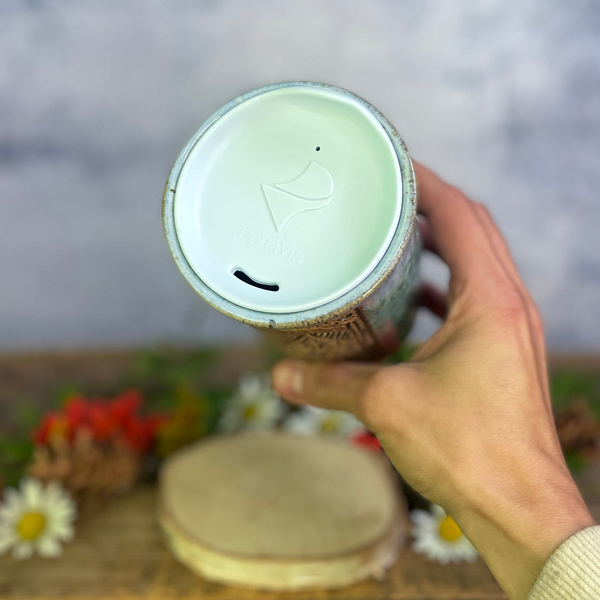 56. 18oz. Mountain Wildflower Travel Tumbler