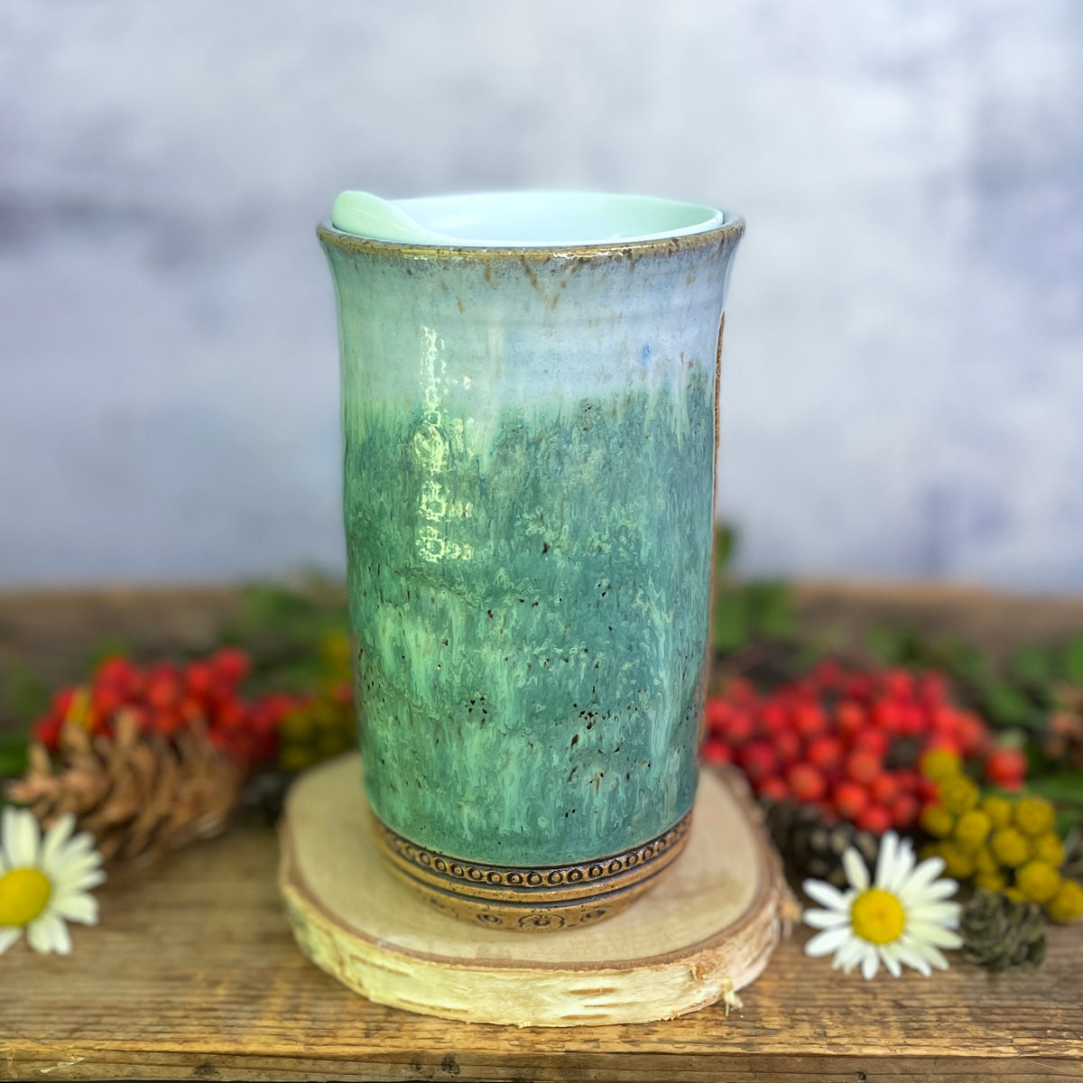 56. 18oz. Mountain Wildflower Travel Tumbler