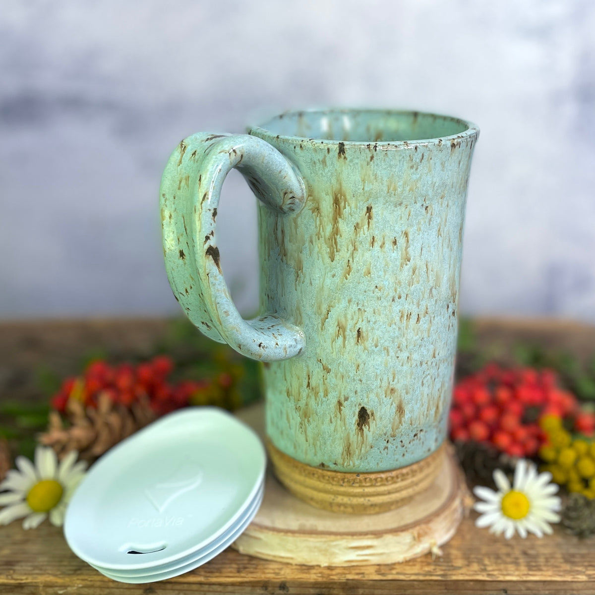 57. 18oz. Swallowtail and Buttercups Travel Mug