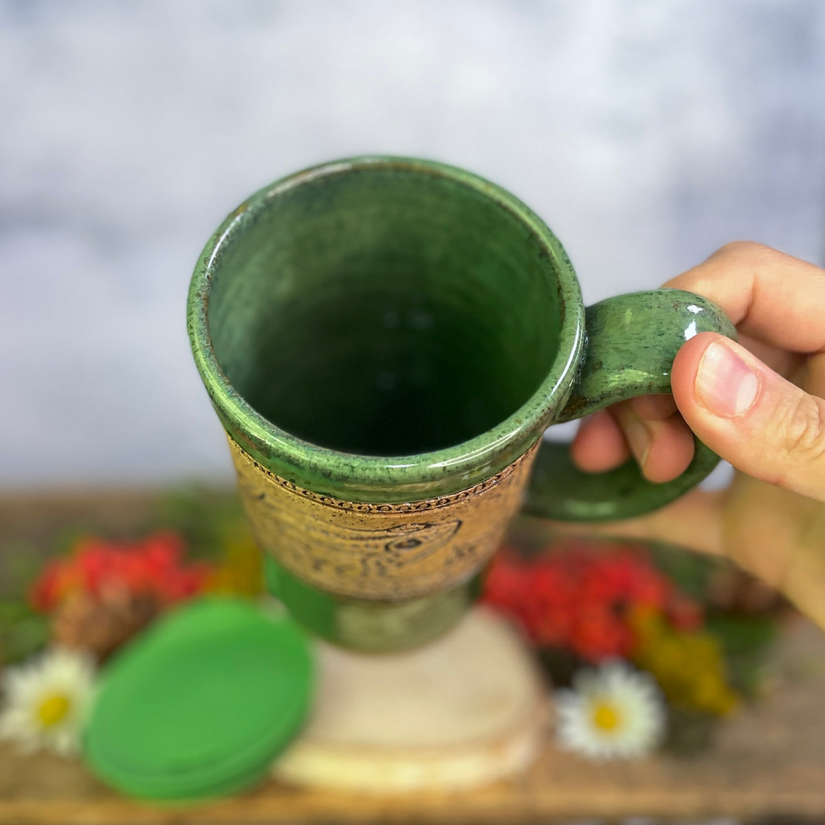59. 18oz. Frog and Mushroom Travel Mug