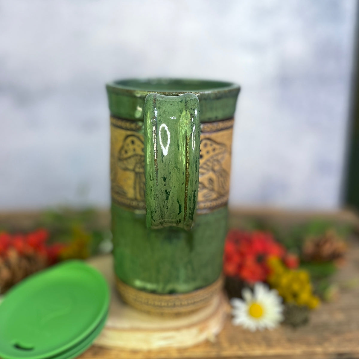 60. 18oz. Snail and Mushroom Travel Mug