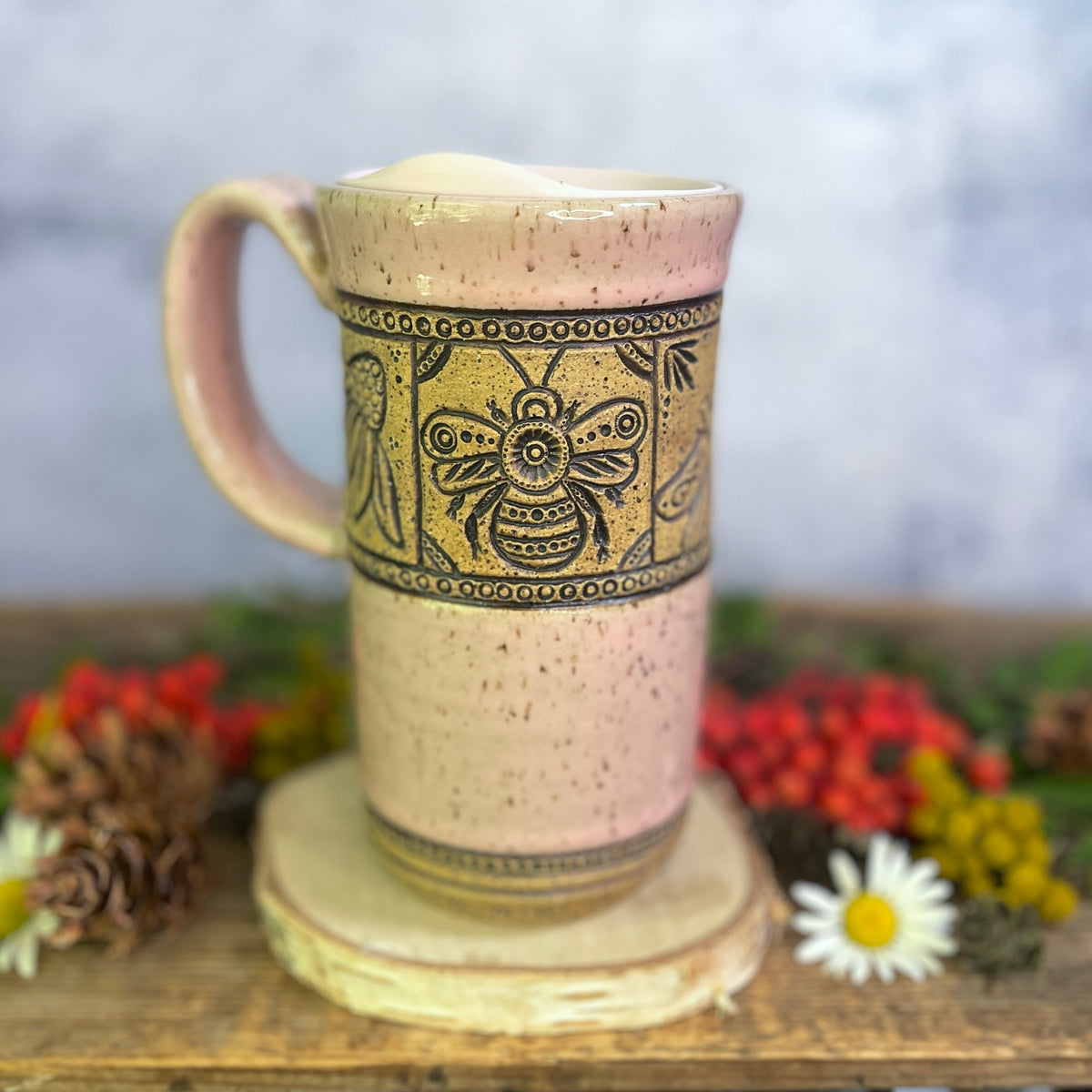61. 18oz. Bee, Butterfly & Dragonfly Travel Mug