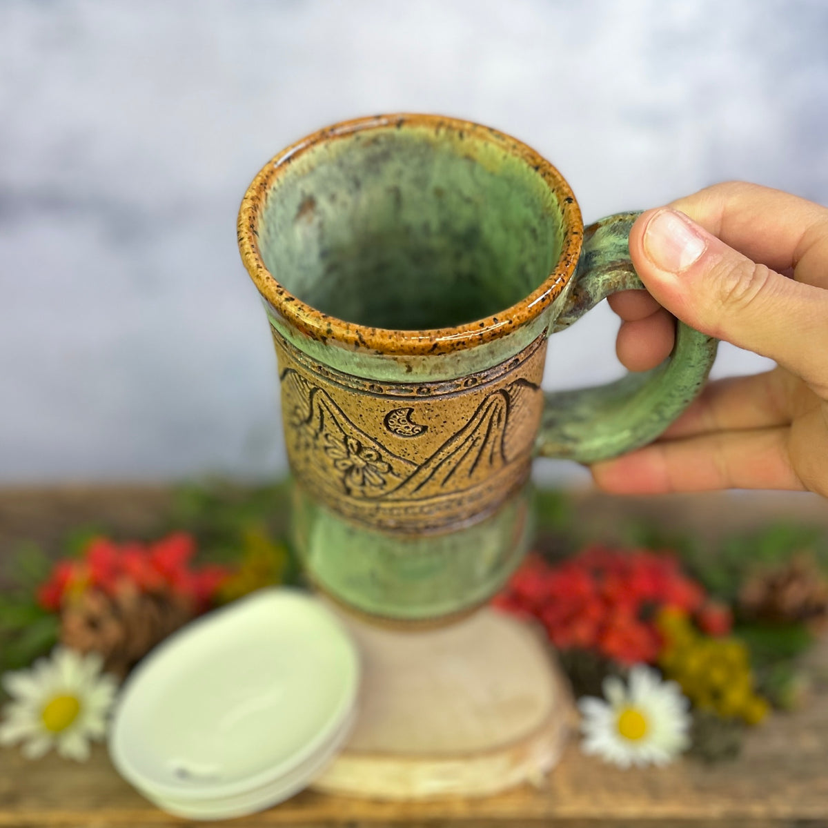 62. 18oz. Mountain Wildflower Travel Mug