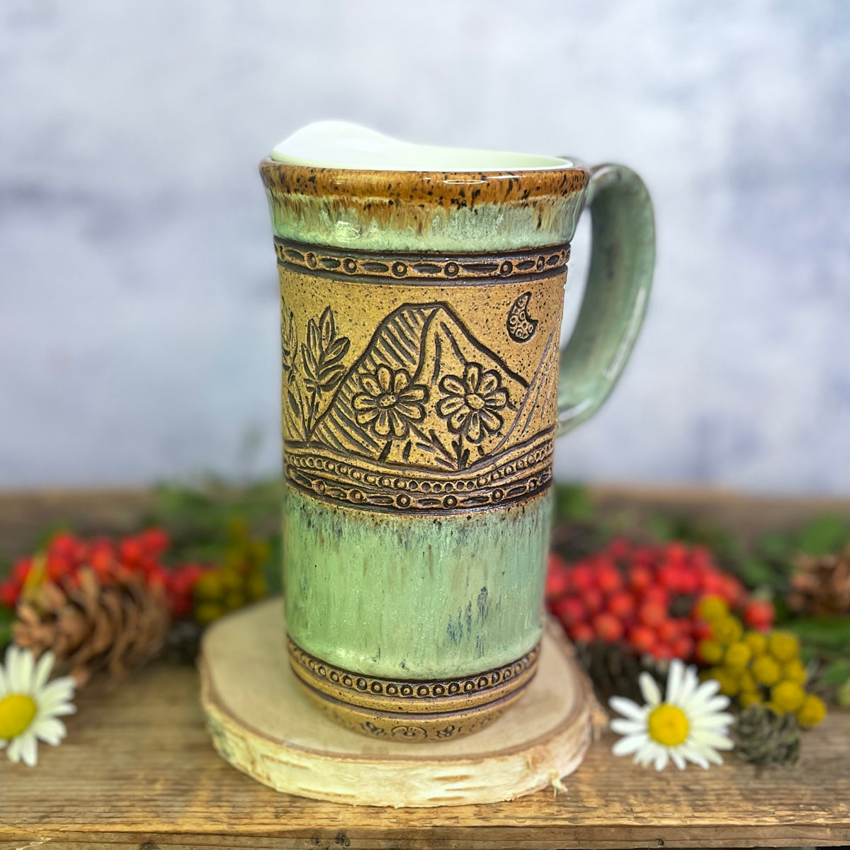 62. 18oz. Mountain Wildflower Travel Mug